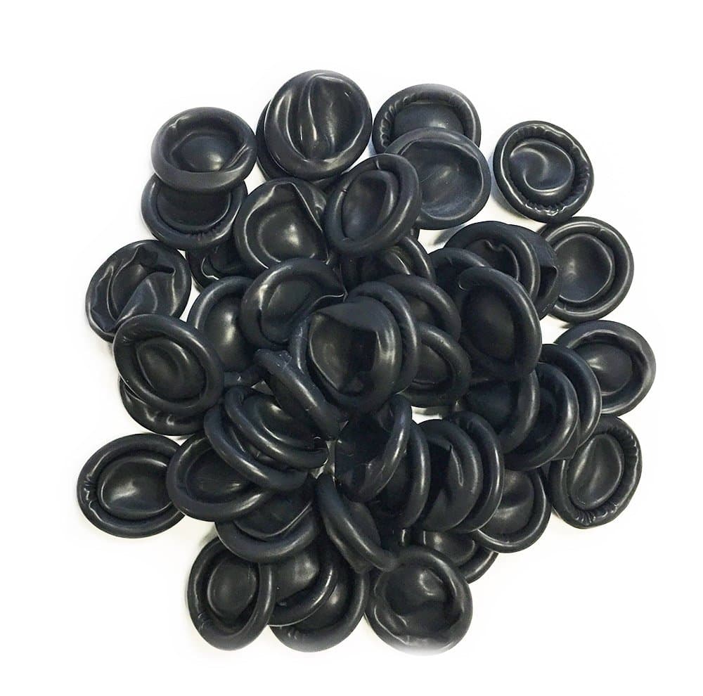 Kiara World50 Black Latex Rubber Finger Cots Protector Shield for Hair Extensions Powder Free