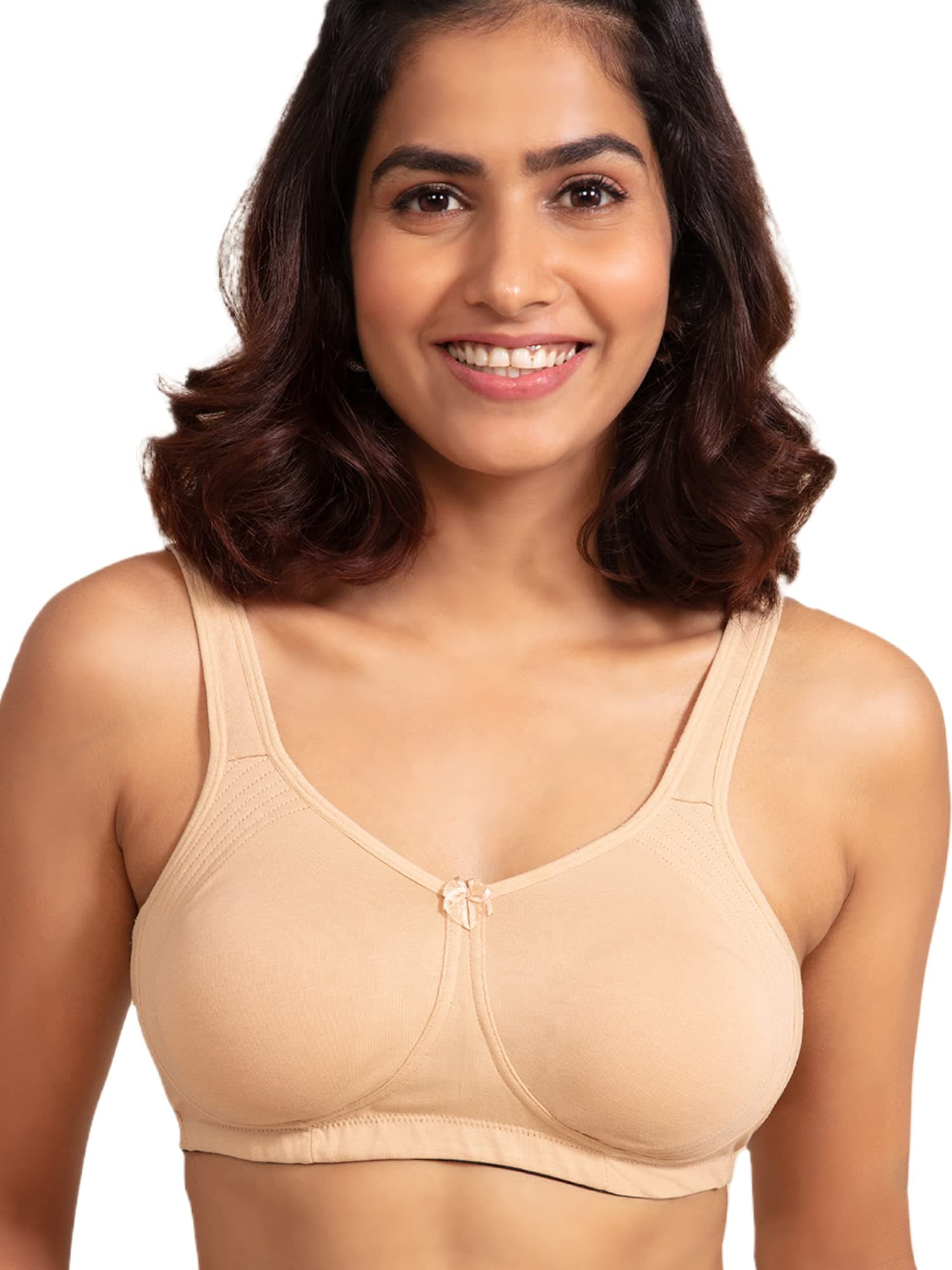 NYKD Everyday Wireless & Non Padded Side Support Shaper Cotton Bra for Women with Full Coverage | Encircled with Love - NYB169