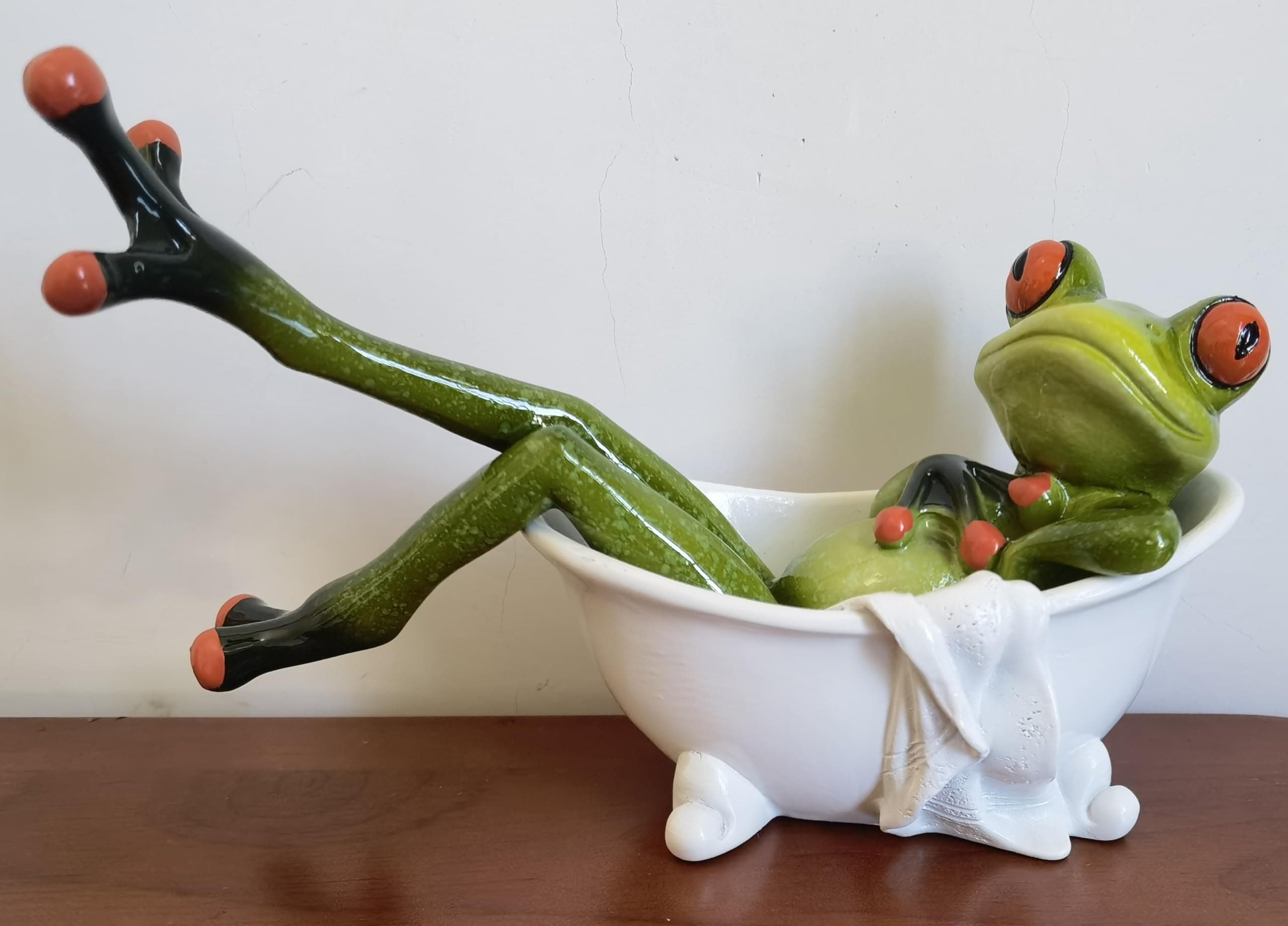 Frog Lying in Bathtub