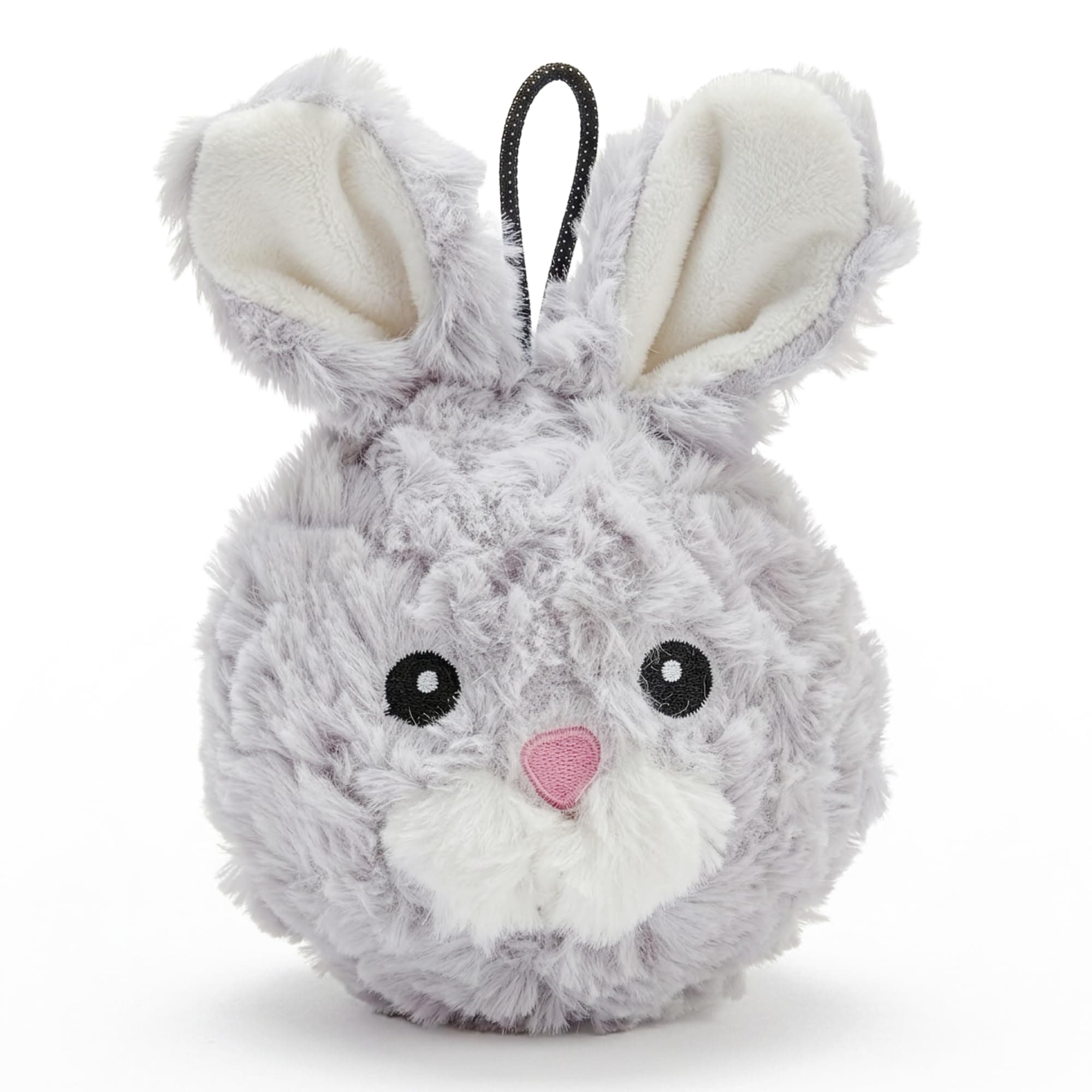 4 Inch Squeaky Rabbit Dog Plush Toy, Stuffing-Free Soft Plush, Durable Bouncy Squeaker Ball, Floats in Water, for Small & Medium Dogs