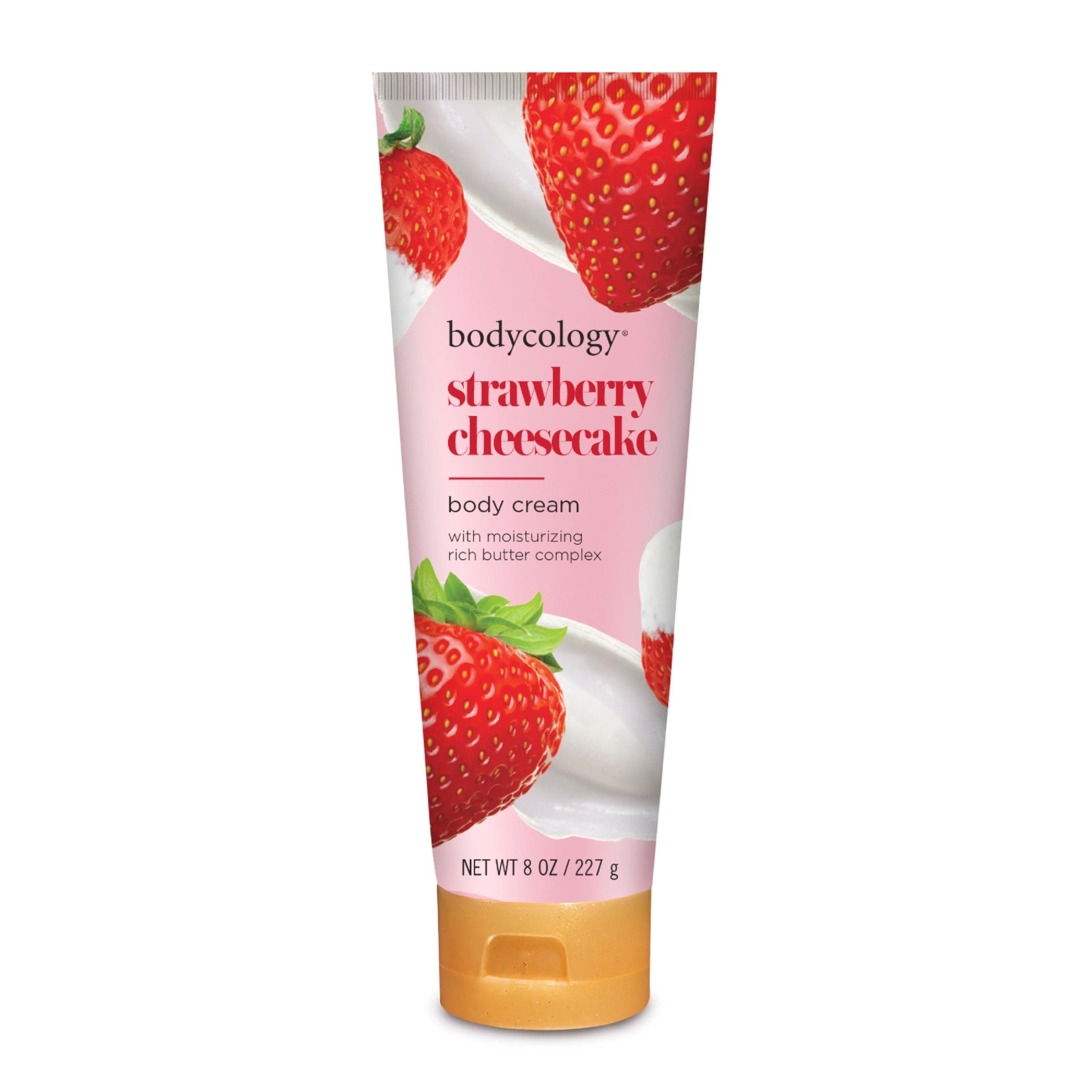 Shea Butter Body Cream, Strawberry Cheesecake, 8 oz