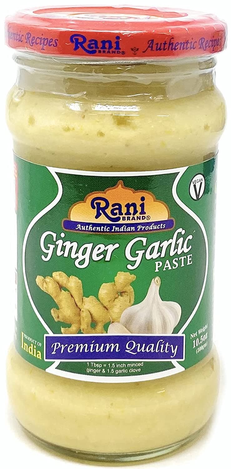 Rani Ginger Garlic Cooking Paste 10.5oz (300g) Glass Jar ~ Vegan | Gluten Free | Non-GMO | No Colors | Indian Origin