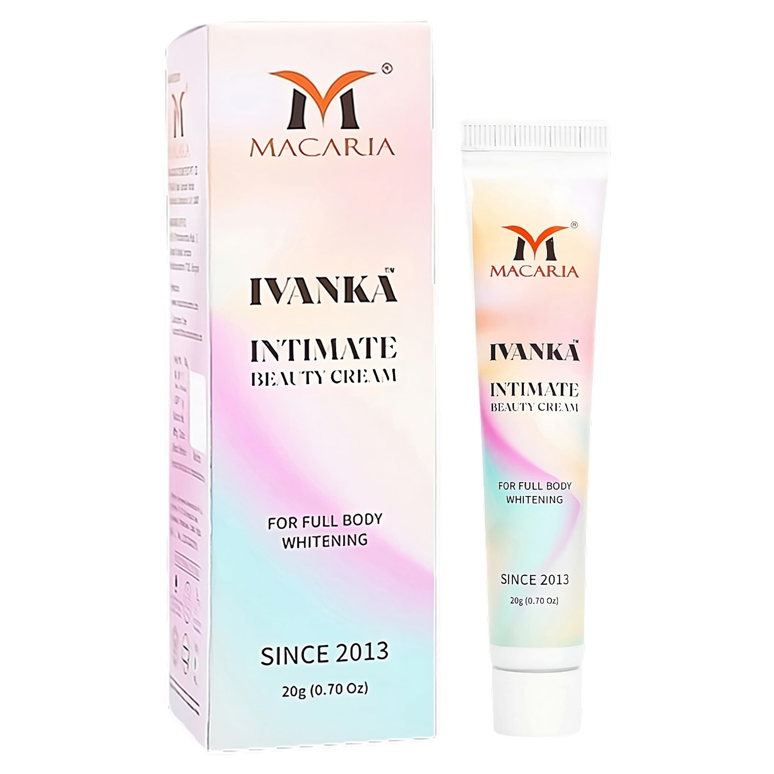 Ivanka Intimate Beauty Cream - Whitening, Brightening & Moisturizing for Sensitive Skin, Dark Spot Removal, Kojic Acid & Arbutin Formula, Cream for Full Body Fairness & Hyperpigmentation, 20g