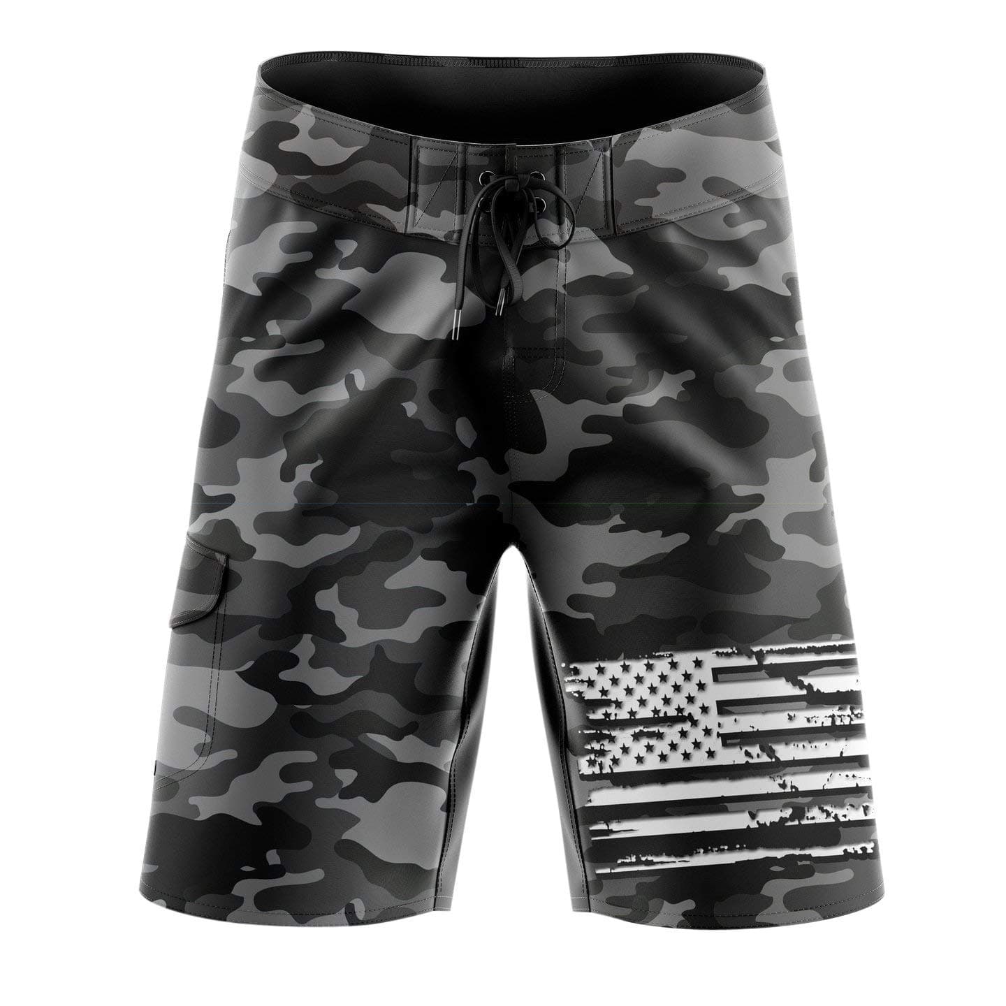 Tactical Pro Supply American Board Shorts - American Flag Board Shorts | Men's Swimwear, American Flag Swim Trunks w/Pockets