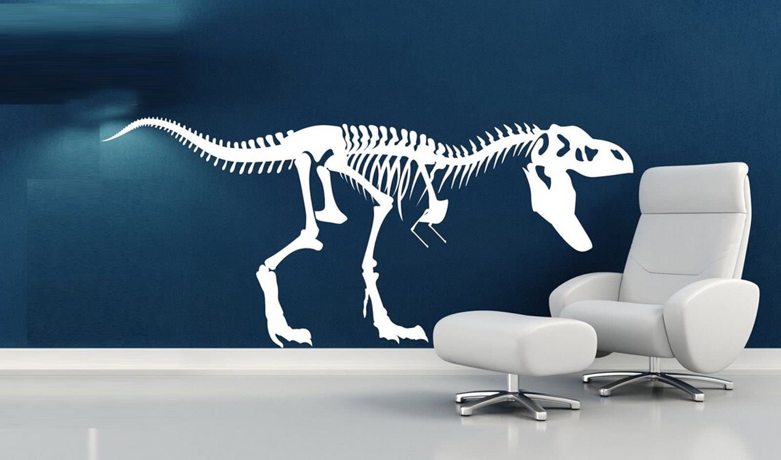 Large Animal Walking Dinosaur Bone Wall Decal Sticker the Living Room Background Stickers Vinyl Removable Black Color