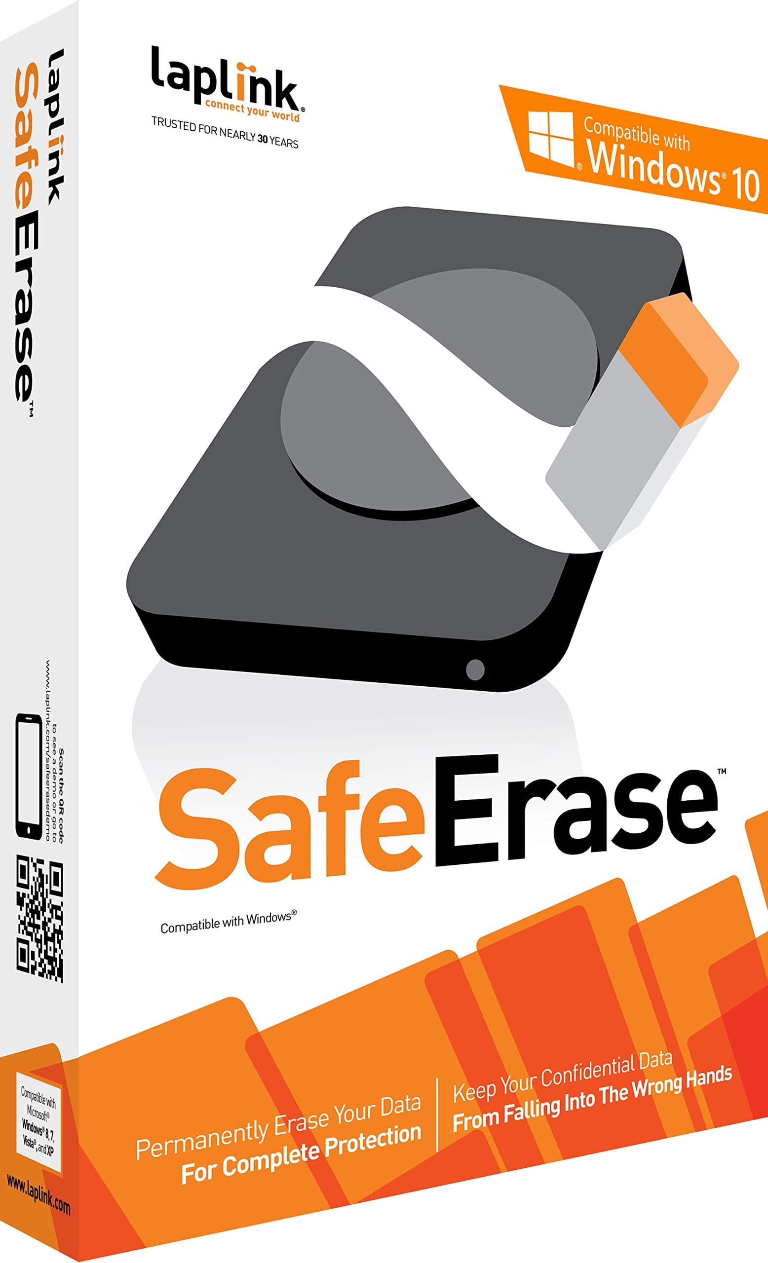 Laplink SafeErase - PC Software - Permanently Erases Data for Complete Protection - Customized Deletion - Complete Privacy Protection