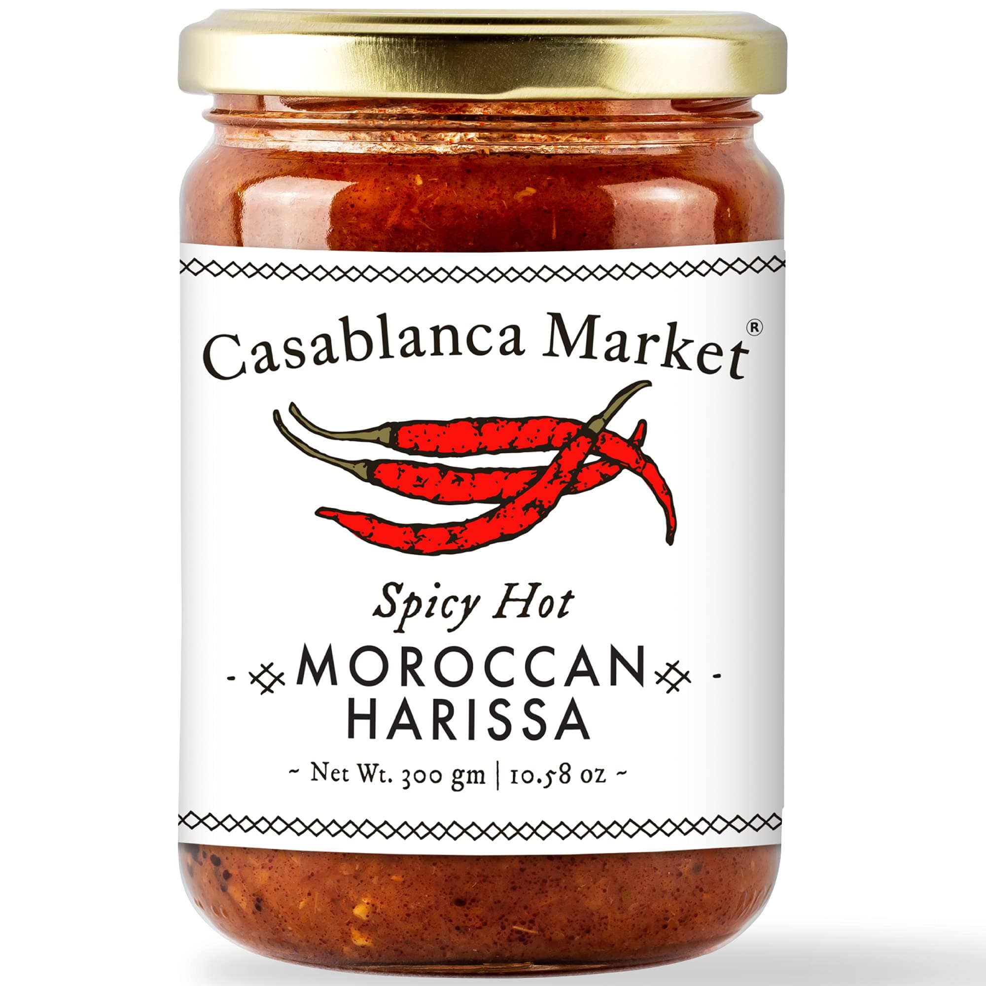 Casablanca Market Harissa Gourmet Hot Sauce –Harissa Sauce – Moroccan North African Spice Best Hot Sauce Gift Harissa Seasoning – Harissa Spice Red Hot Sauce – Harissa Paste Hot Sauces (10.5oz)