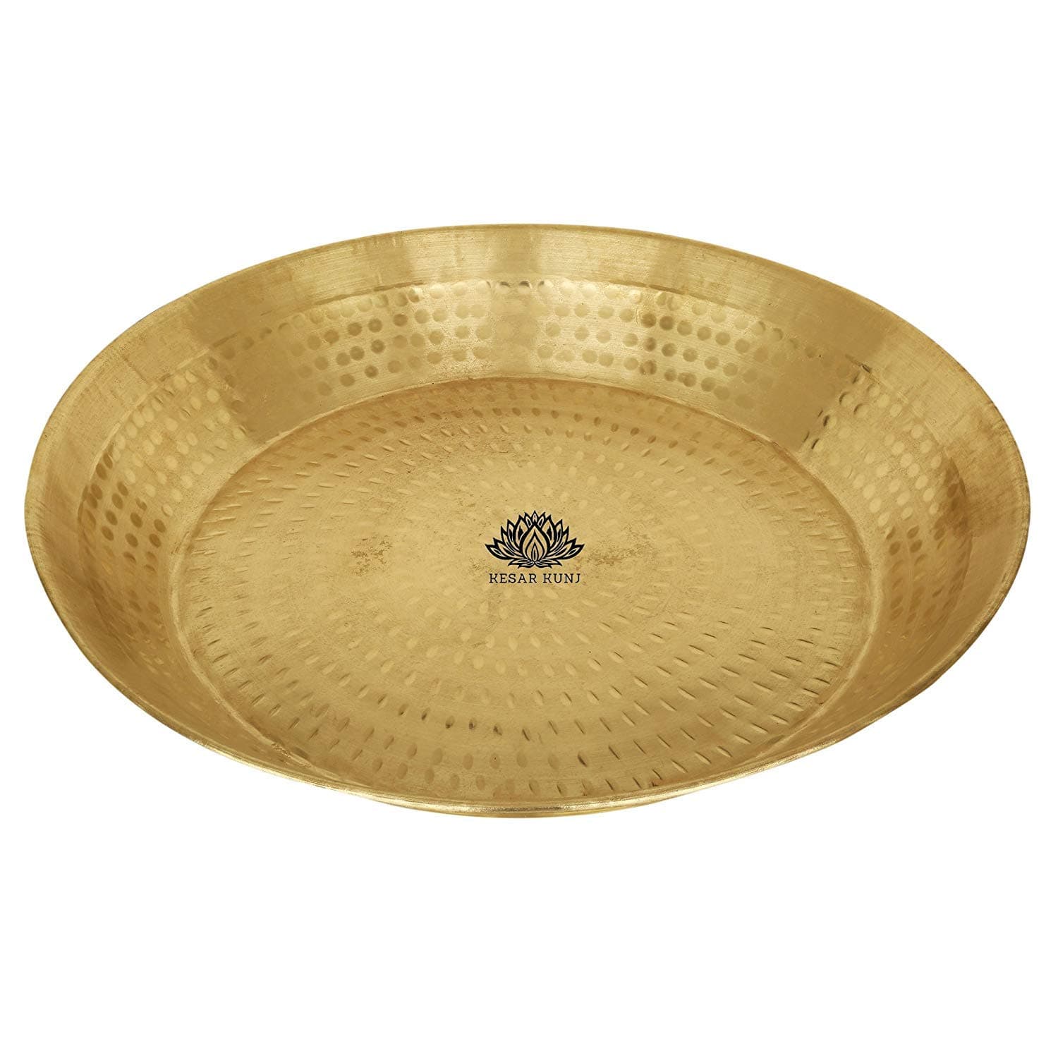 Handmade Brass Pital Parat Platter 14 inch