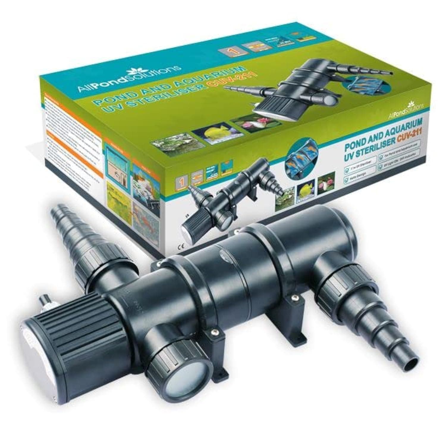 11w UV Light Steriliser for Pond & Aquarium - CUV-211 Fish Tank Pond Clarifier - Helps Remove Algae and Greenwater