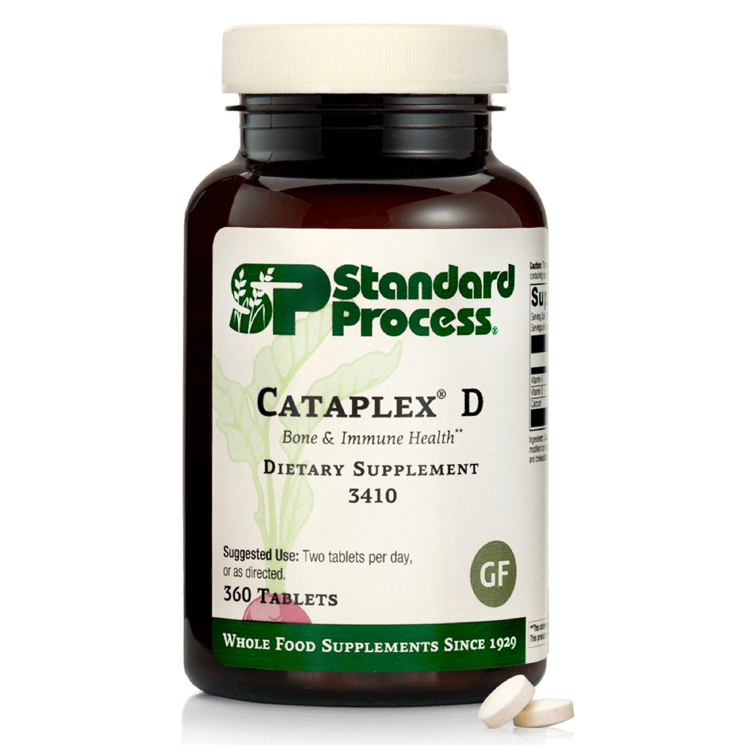Standard Process Cataplex D - Supports Immune Function, Bone Density & Mineral Absorption - Immune Health Supplement with Vitamins A & D - Gluten-Free, Non-Dairy & Non-Soy - 360 Tablets
