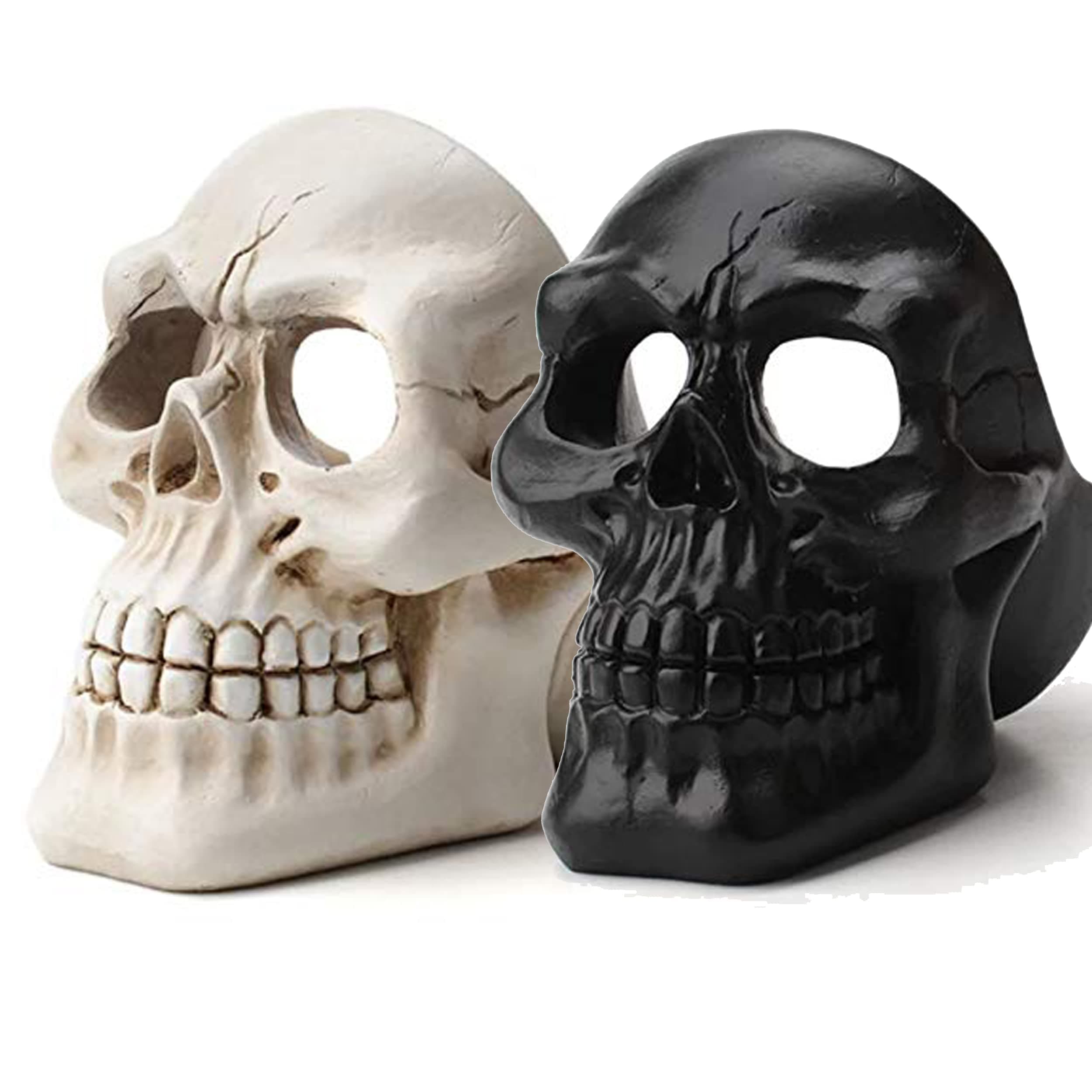 Dequera® > Resin Human Skull Ashtray Home Ornaments for Scary Halloween Decorations, Decorative Skulls, Skeletons Figurines for Bar Accessories, Smoking Room Decor for Smokers (Combo)