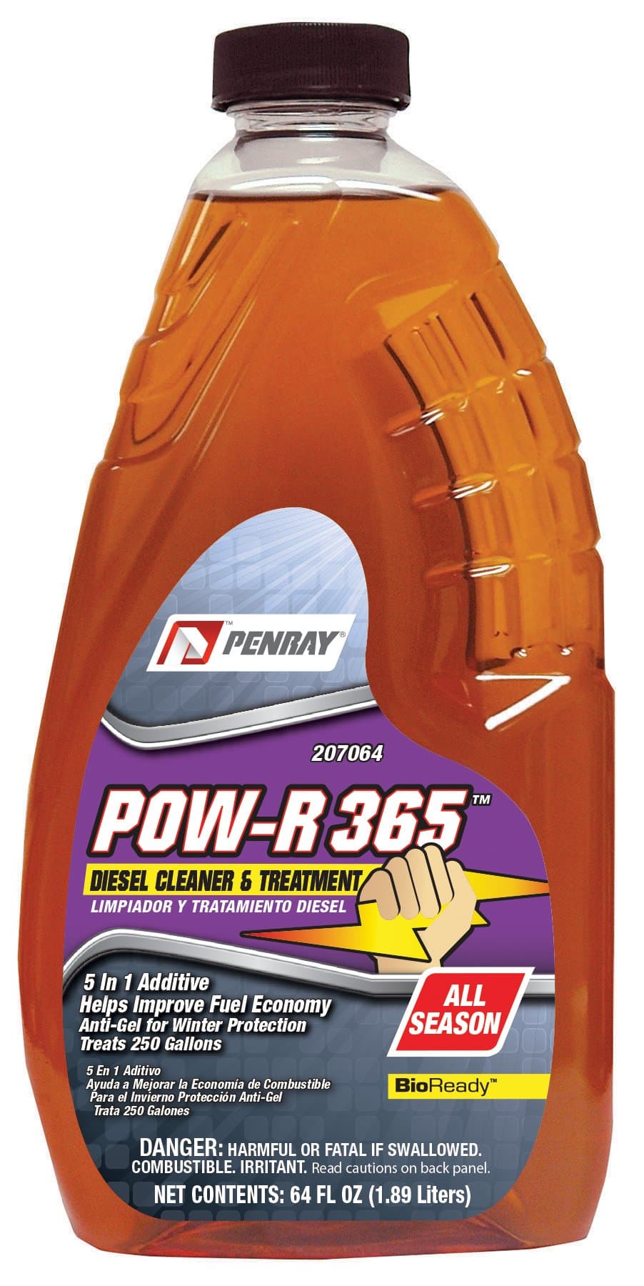 POW-R 365 207064 5-in-1 Diesel Cleaner and Treatment - 64-Ounce Bottle