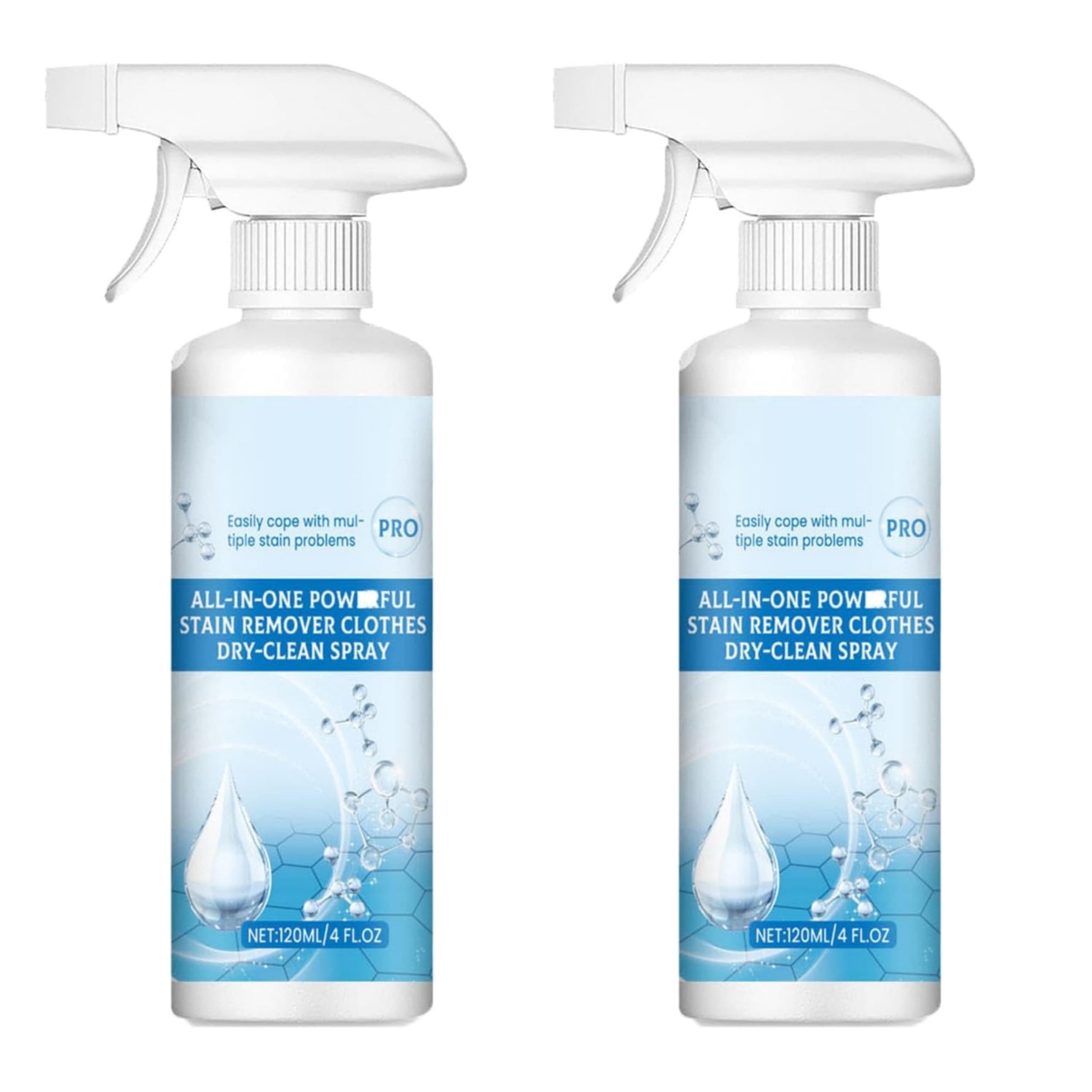 Laundry Stain Removal Clean Spray, Sowhatahow All Powerful Stain Remover Clothes Dry Spray, 400ML Non-ionic Laundry Stain Removal Emulsifier for Clothes, Shoes, Kitchen, Cars, Furniture (2)