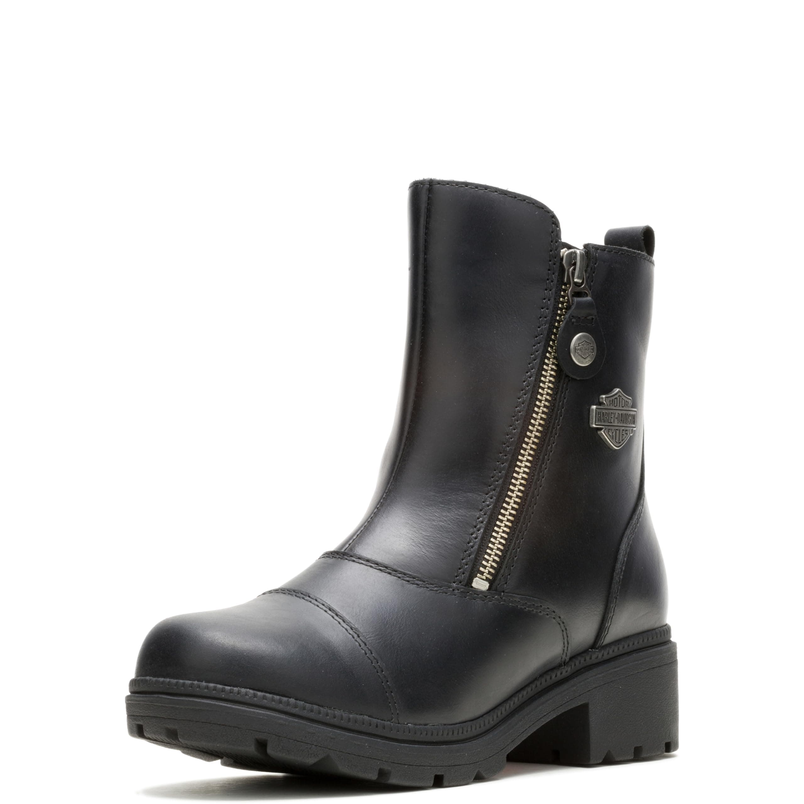 FOOTWEAR Womens Amherst Short Casual Boots Ankle Low Heel 1-2" - Black