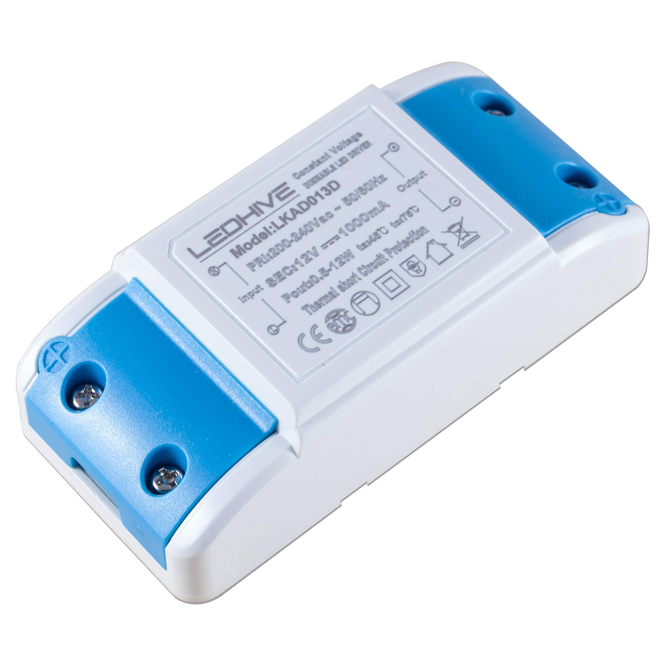 LEDHive 12W dimmable driver 240V - 12V with Terminal Blocks, ZERO Interference with Dab and Wifi