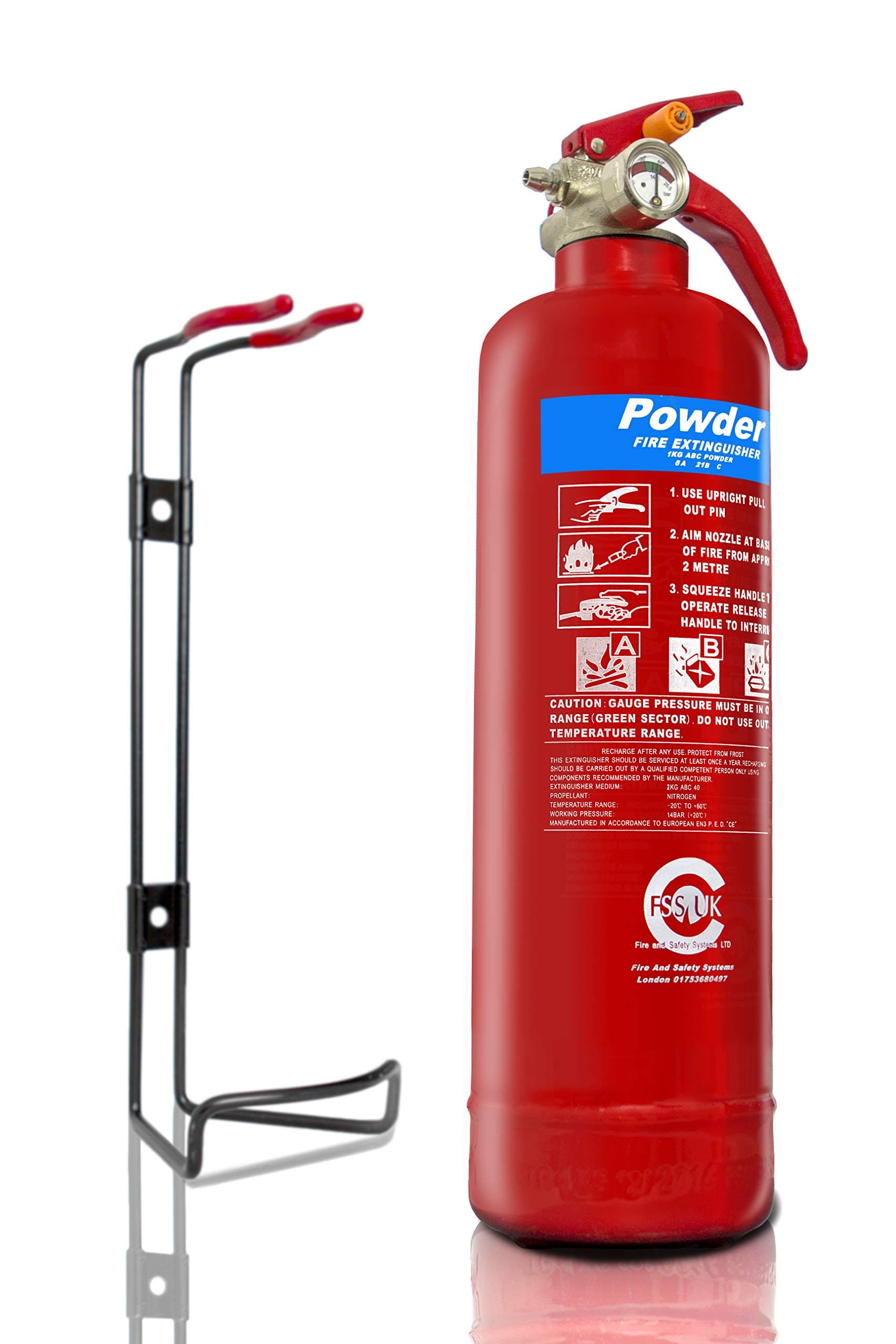 CAR FIRE EXTINGUISHERS 1100 MULTI PURPOSE DRY POWDER 1 KG IDEAL FOR CARS VANS TAXIS TRUCKS VEHICLES CARAVANS MOTOR HOMES ETC. CE MARKED (RED)