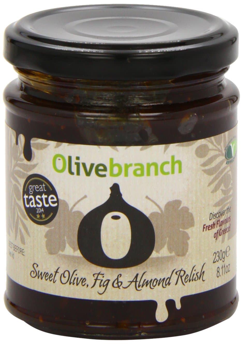 Olive Branch Sweet Olive Fig and Almond Relish 230 g (Pack of 2)