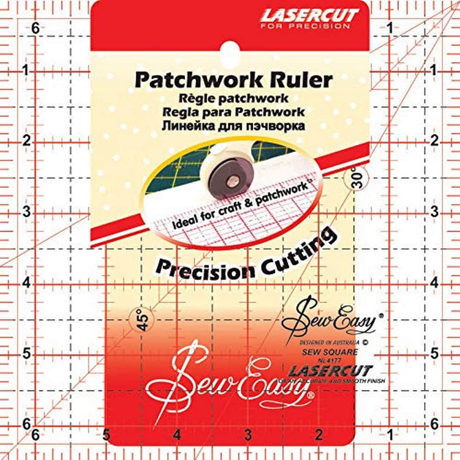 Tacony Corporation SewEasy Square Quilt Ruler x 6.5-inch