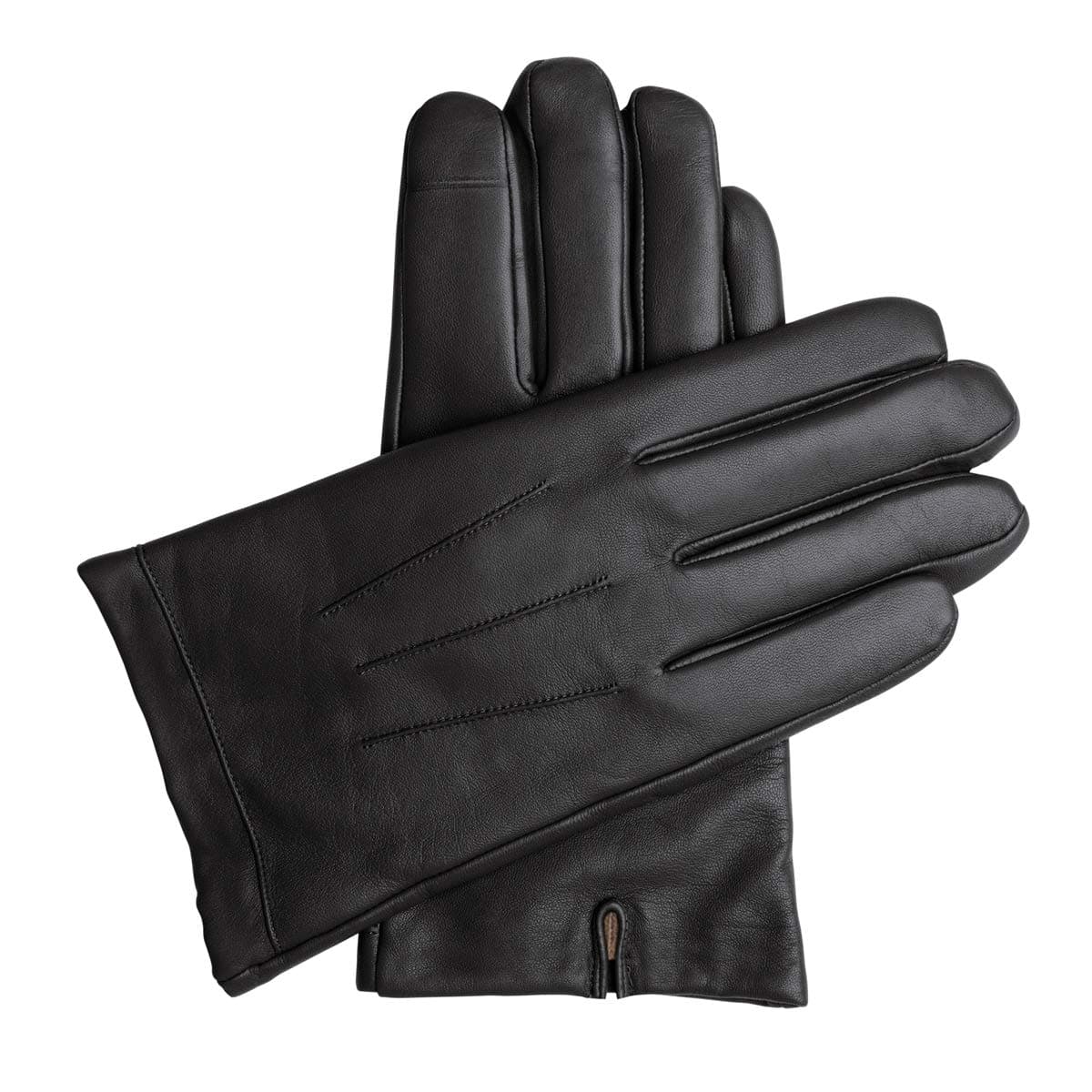 Downholme Touchscreen Leather Cashmere Lined Gloves for Men