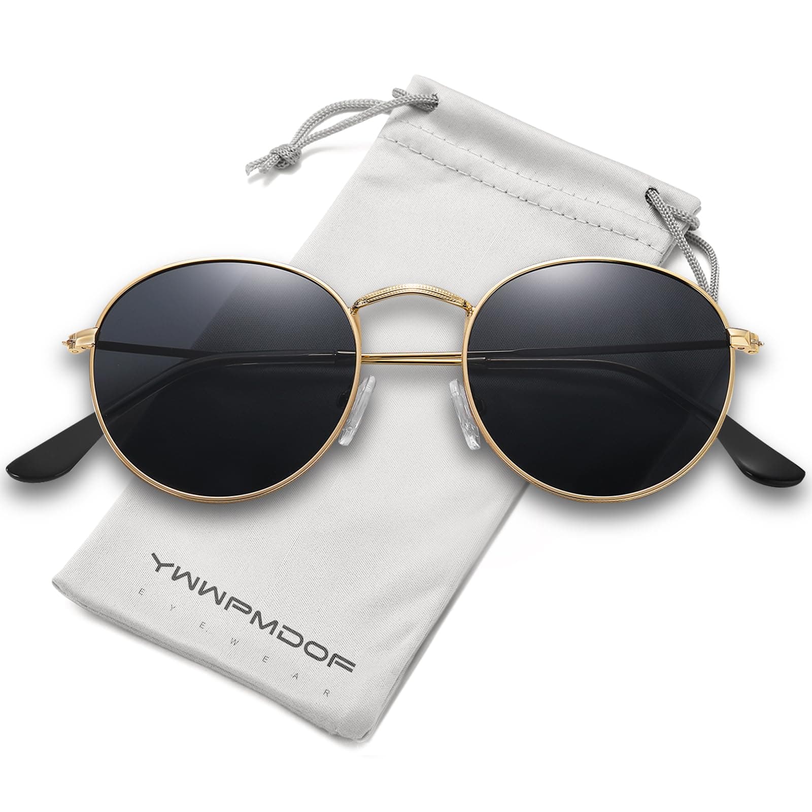 Round Sunglasses Women Men - Trendy Small Circle Polarized Sun Glasses UV Protection