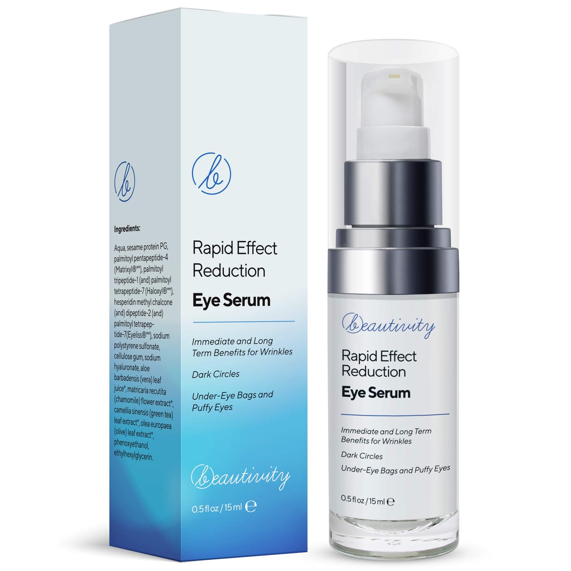Rapid Reduction Eye Serum Eye Cream Eye Wrinkle Cream Reduce Under-Eye Bags, Wrinkles, Dark Circles, Fine Lines & Crow's Feet Instantly and Visibly for Women Men