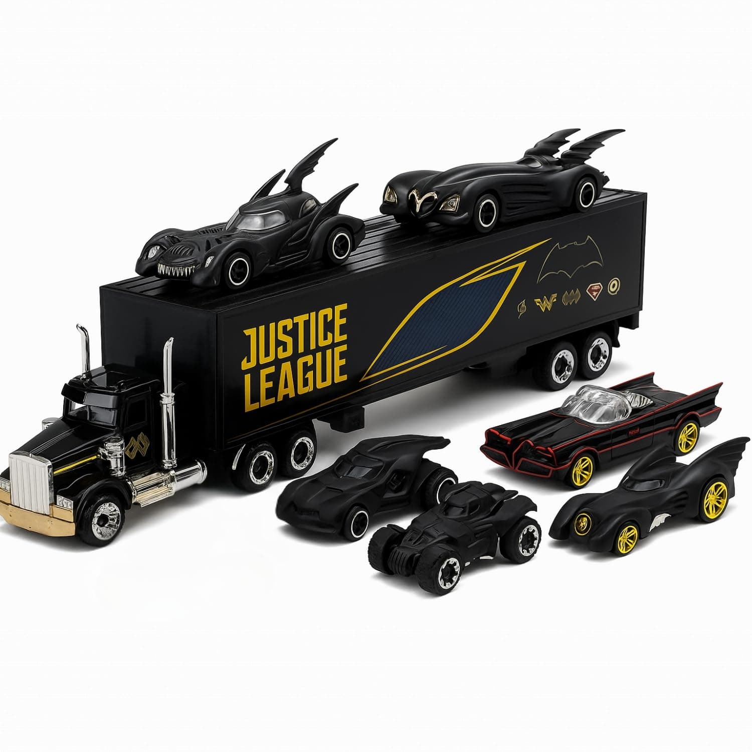 Cars Toy Set for Kids 7-Pieces, Black