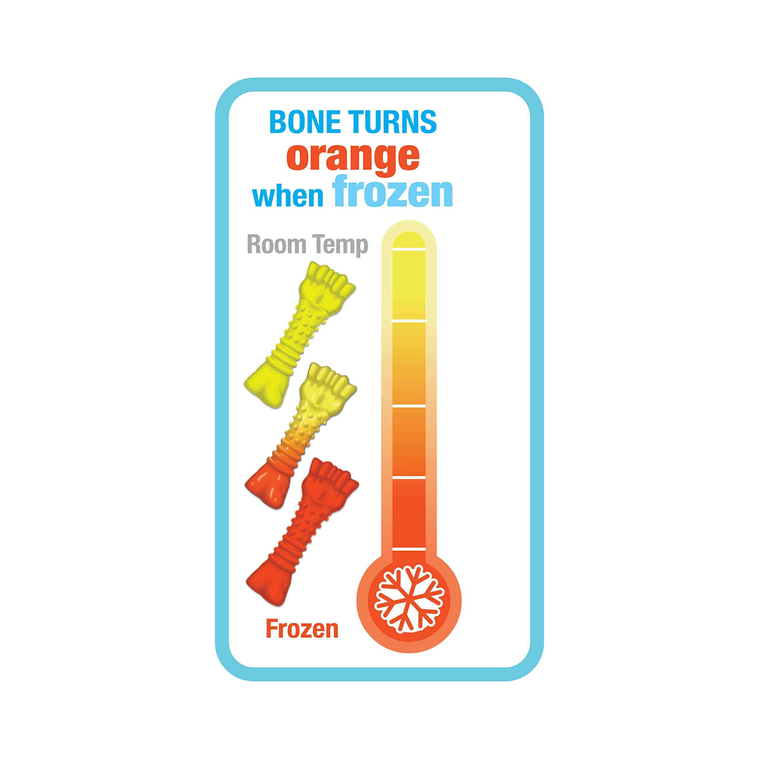 Nylabone Puppy Dog Teething Colour Change Freezer Bone Dog Chew Toy, Lamb & Apple Flavour, Small, for Puppies Up to 11 kg