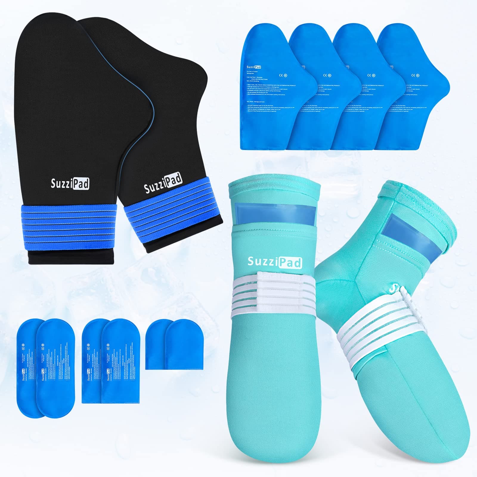 Cold Gloves and Socks for Chemotherapy, Chemo Ice Packs for Hands and Feet, Cooling Care Package for Women and Men, L