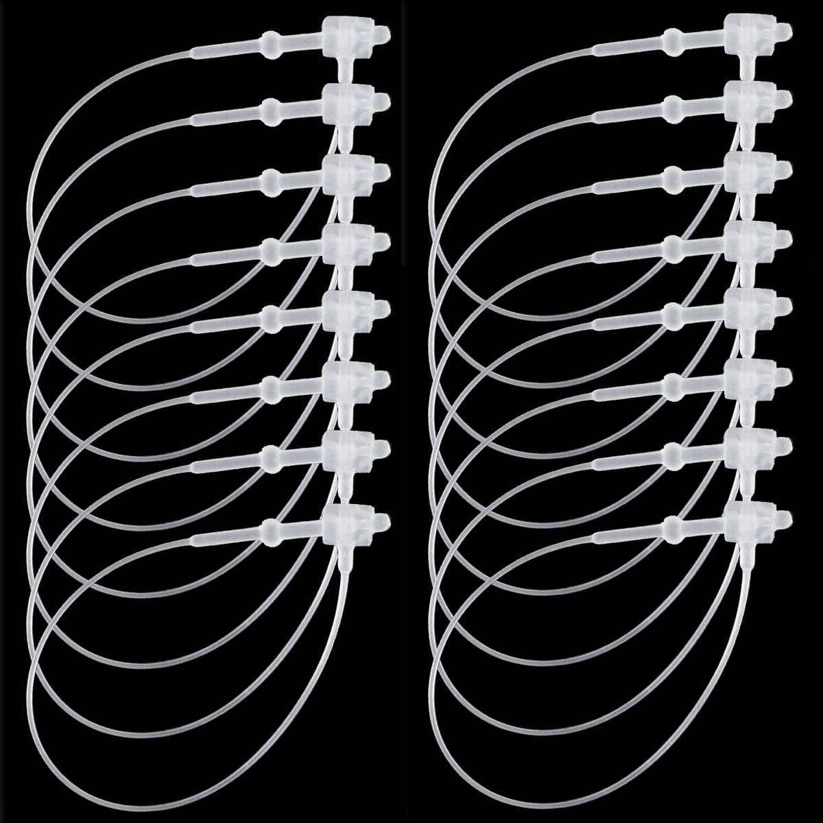 3000 Pieces Snap Lock 3" Security Loops Plastic Tags Fasteners for Clothes(Clear)