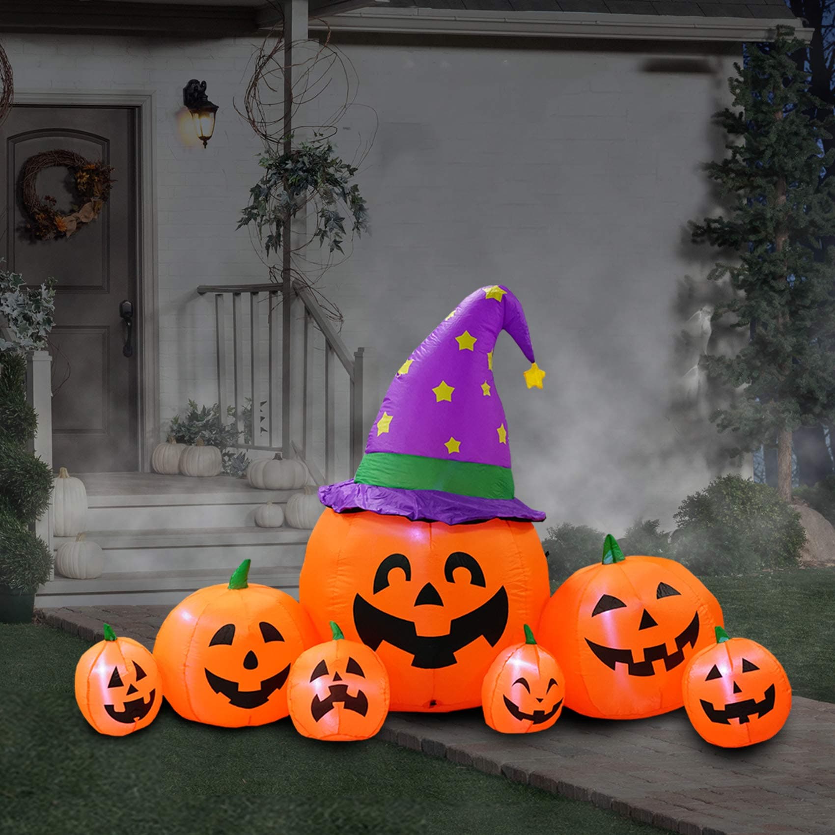 8Ft Hanukkah Inflatable Menorah Decorations Chanukah Candle Holder Inflatables Decoration for Home Garden Lawn Yard Indoor and Outdoor