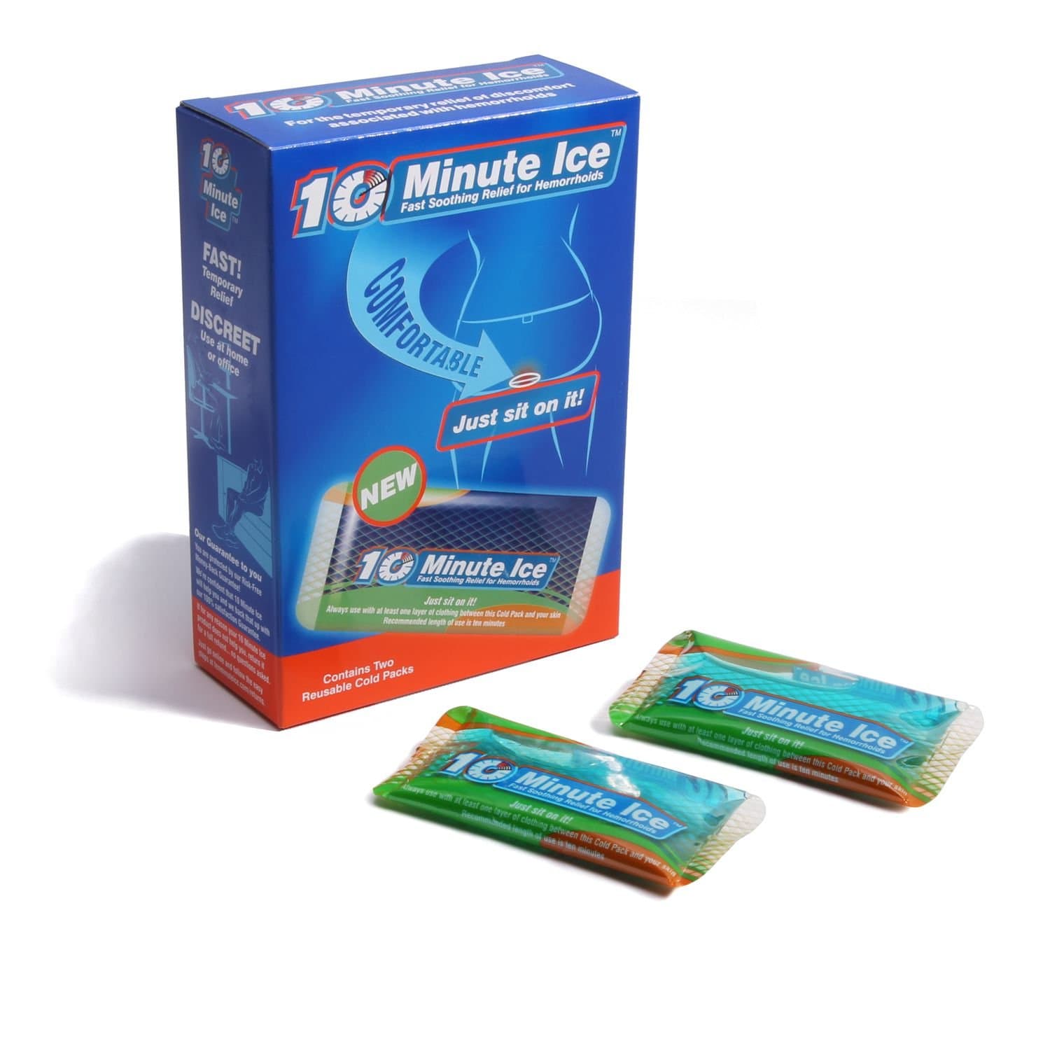 10 Minute IceHemorrhoid Treatment for Fast Relief. Includes Two Shaped Ice Packs to Concentrate Relief (2 Pack)