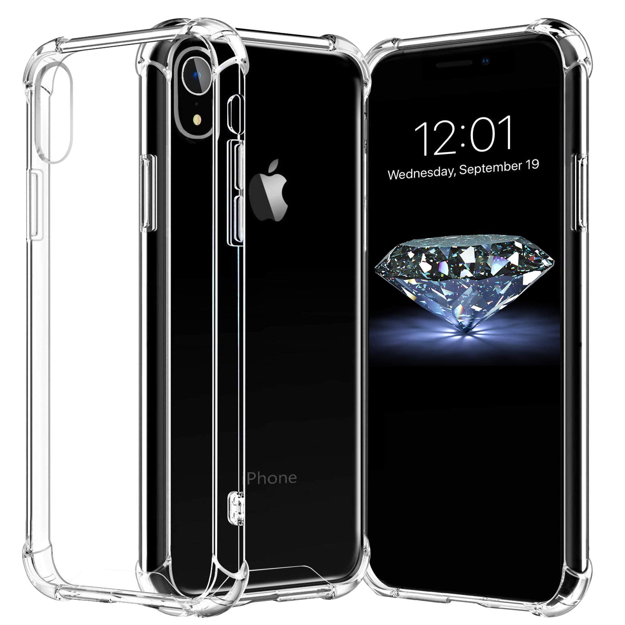 iPhone XR Case, Crystal Clear Protective iPhone XR Cover, Anti-Scratch Reinforced Corner Protection Bumper Case for iPhone XR-2018
