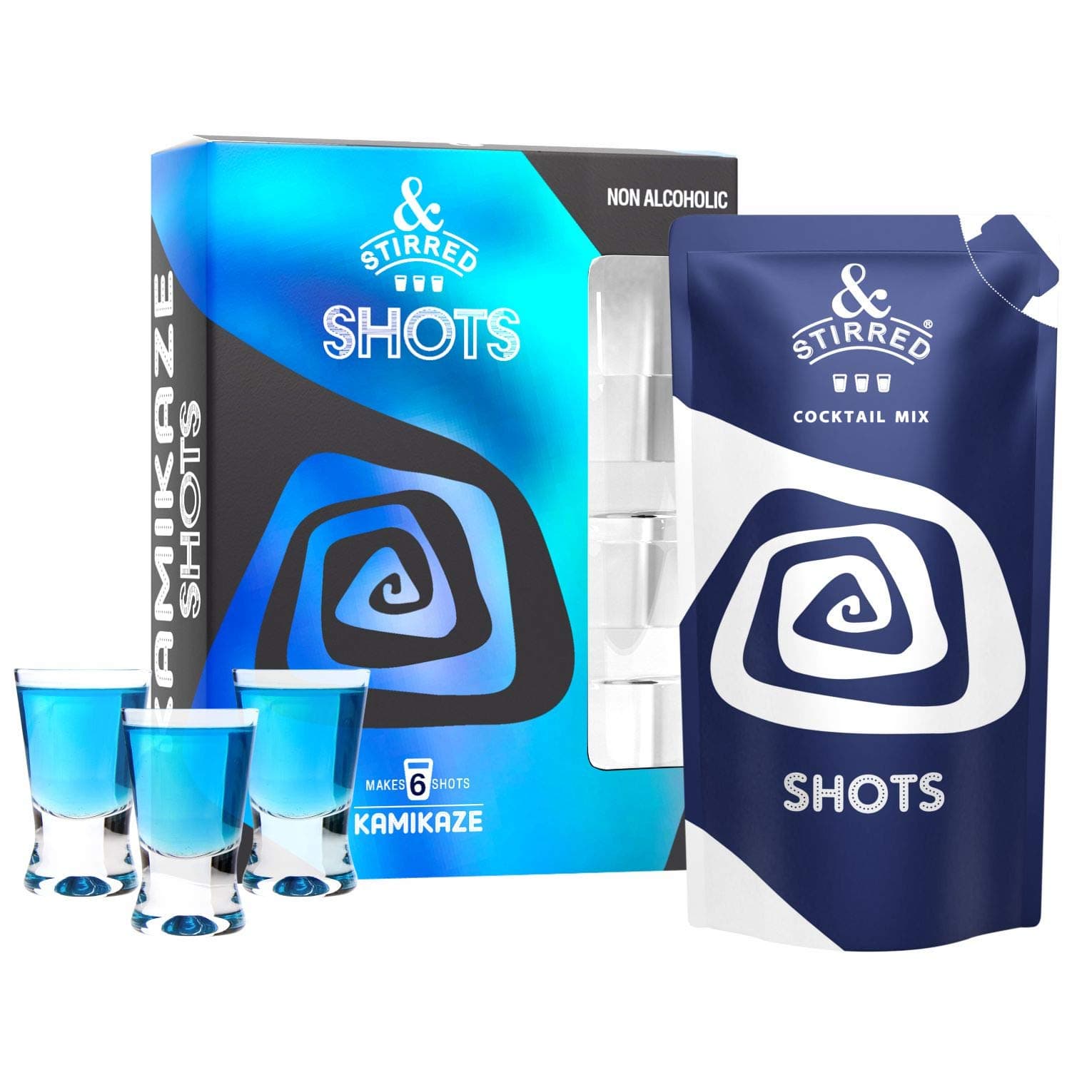 Kamikaze Shots (Pack of 2) Cocktail Mixer for Vodka Made with Real Fruits / No Preservatives No Artificial Sweeteners Makes 12 Shots