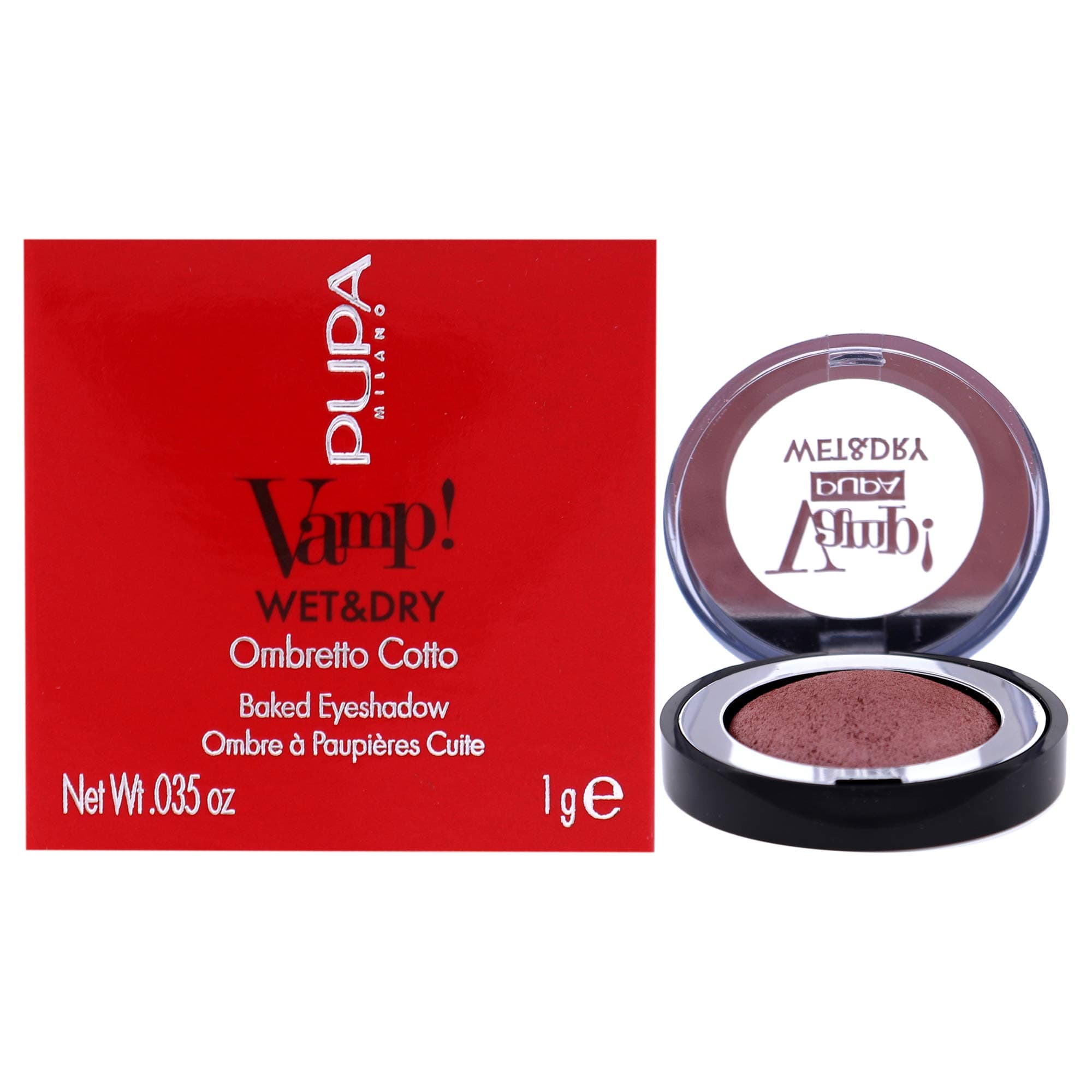 Vamp! Wet And Dry Baked Eyeshadow - Lightweight And Ultra-Fine Texture - Enhances The Eyelids With A Radiant And Multi-Faceted Colour - Satin To Pearly Finish - 202 Barbie Girl - 0.035 Oz