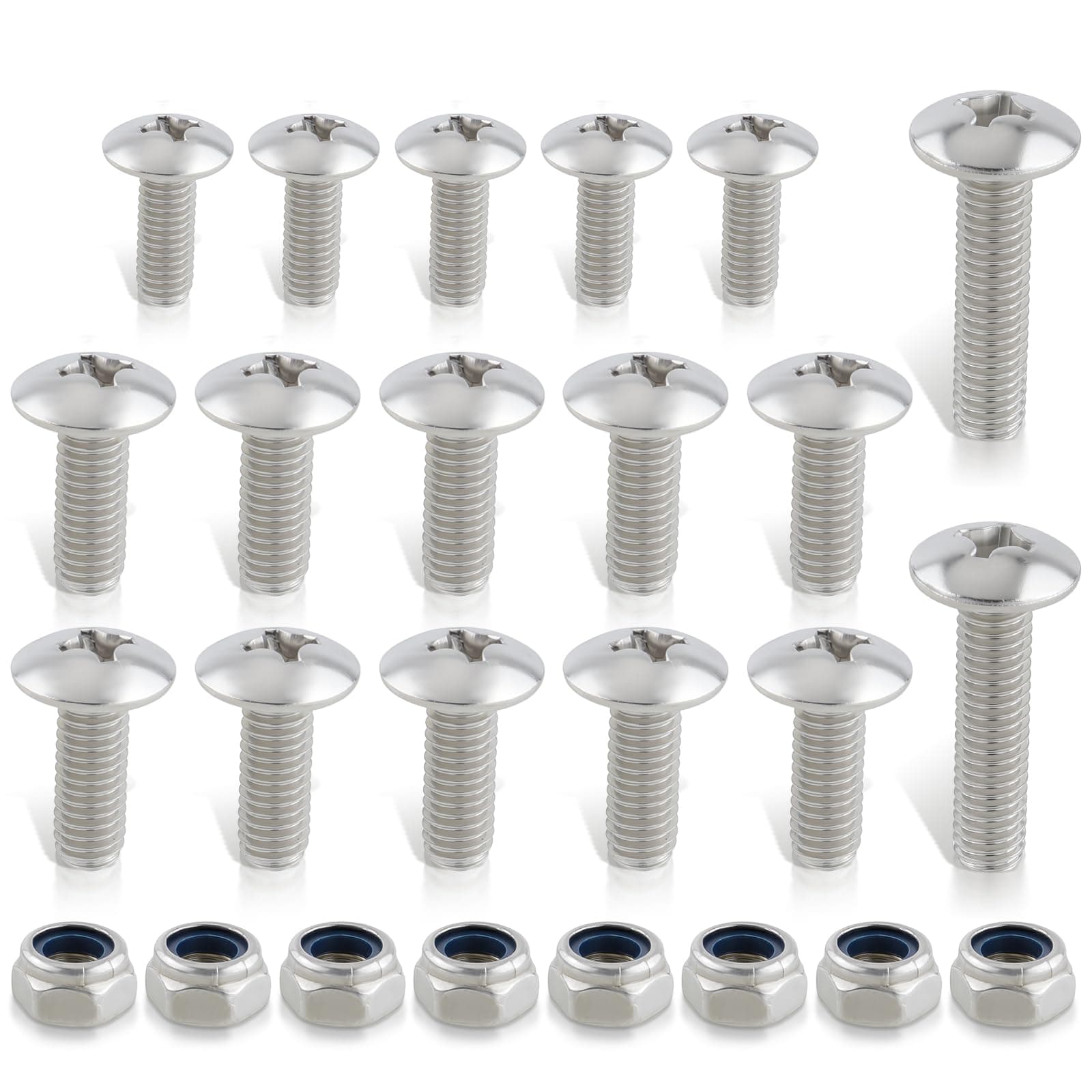 MOTOALL 25 Piece Fender Bolts Screws Nut Mount Kit Plastics Hardware Replace for Yamaha Banshee