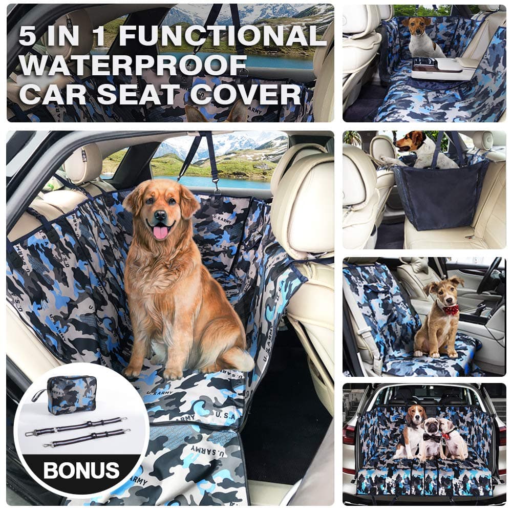 Waterproof Seat Cover for Dogs | Scratch Proof, Nonslip & Heavy Duty Pet Dog Seat | Keeps Your Car Seats Clean | Pet Seat Cover Fits Cars, Trucks & SUVs