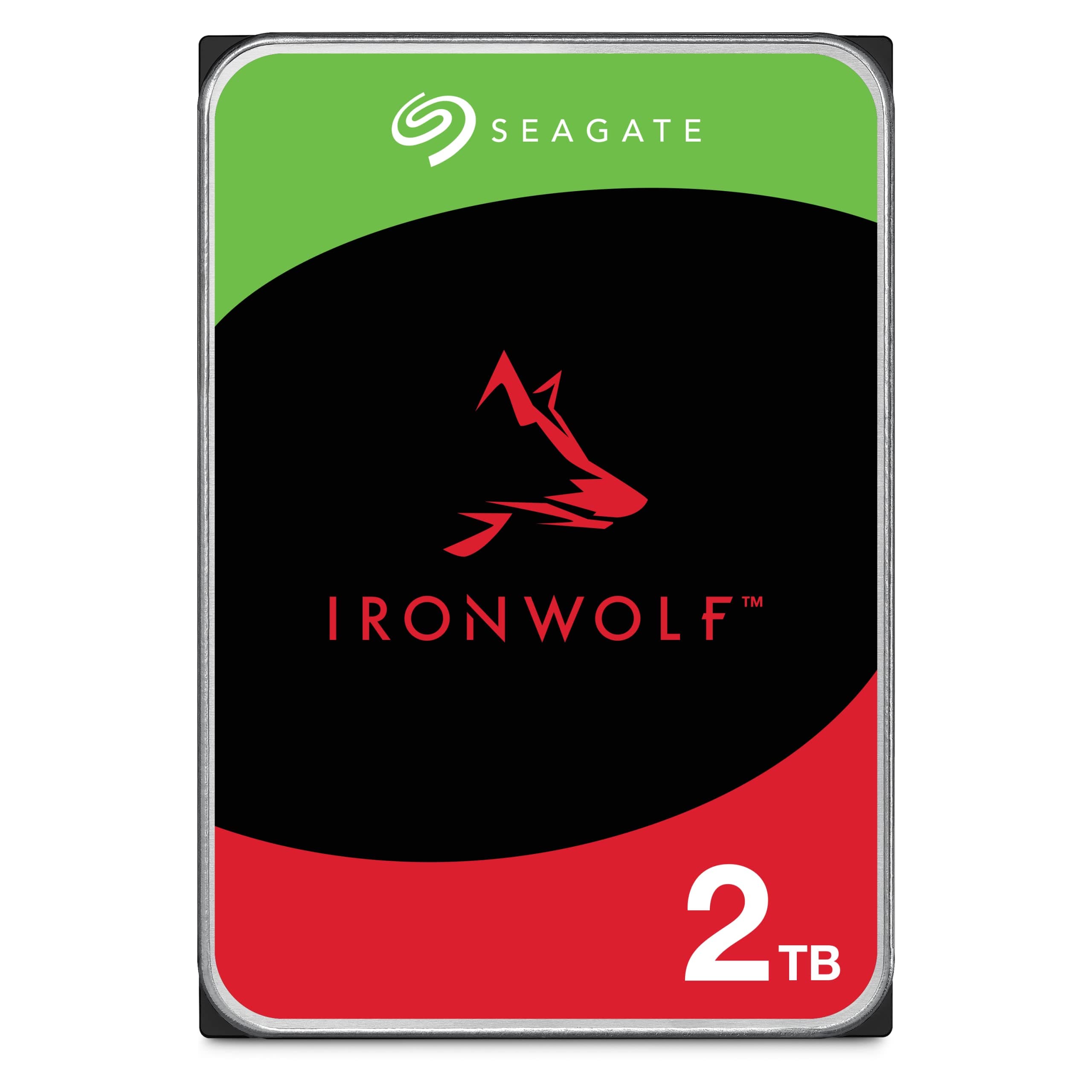 Seagate IronWolf, 2TB, Enterprise Internal NAS HDD – CMR 3.5 Inch, SATA 6GB/s, 5900 RPM, 256 MB Cache for RAID NAS - Frustration Free Packaging (ST2000NTZ03)