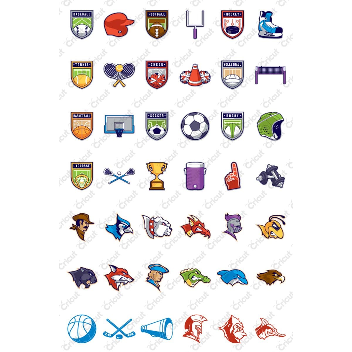 Cricut Everyday Cartridge, Team Spirit