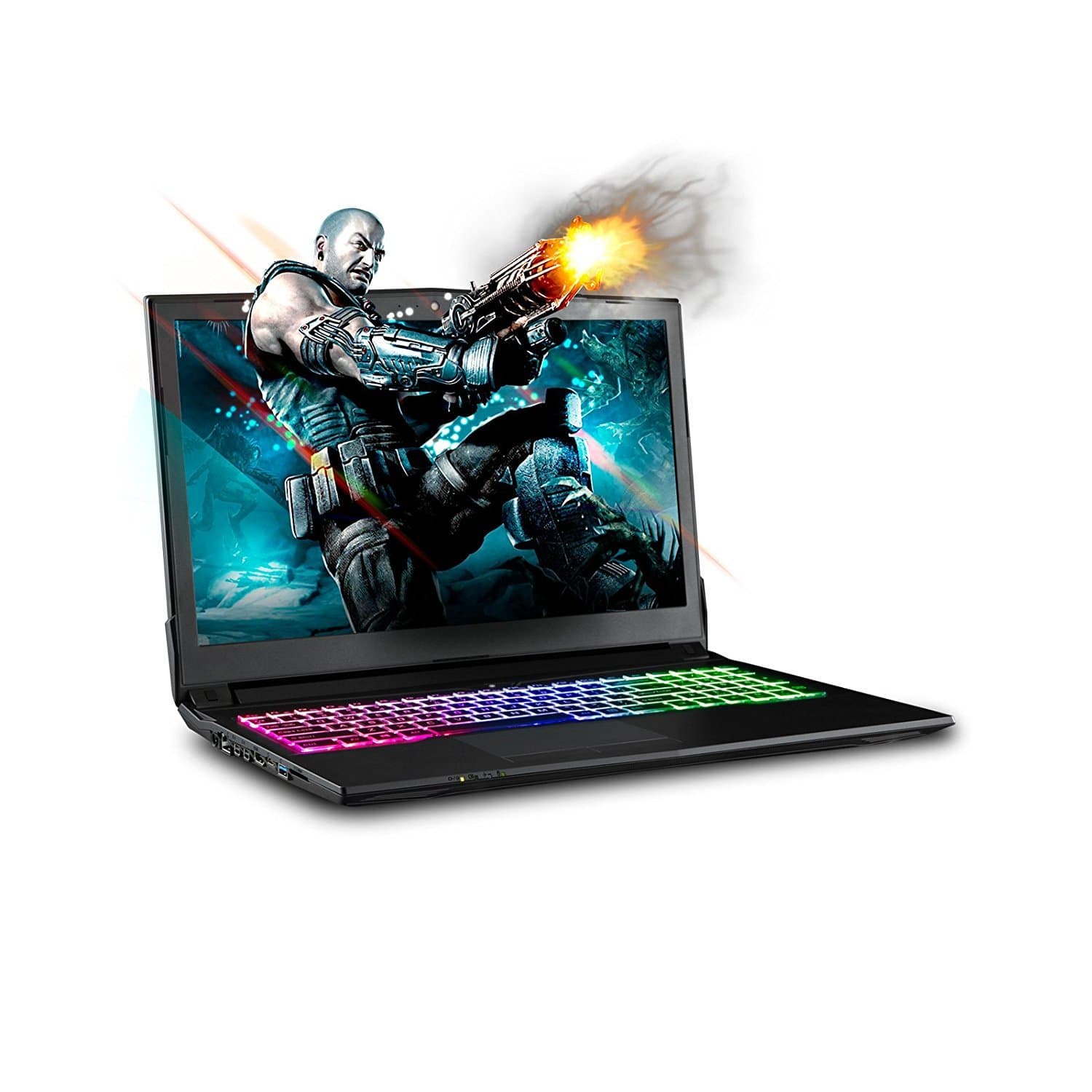 SAGER NP7850 15.6" FHD IPS VR Ready Gaming Laptop, Intel i7-7700HQ, GTX 1060 6GB GDDR5, 16GB RAM, 250GB M.2 SSD + 1TB HDD, Windows 10 Home
