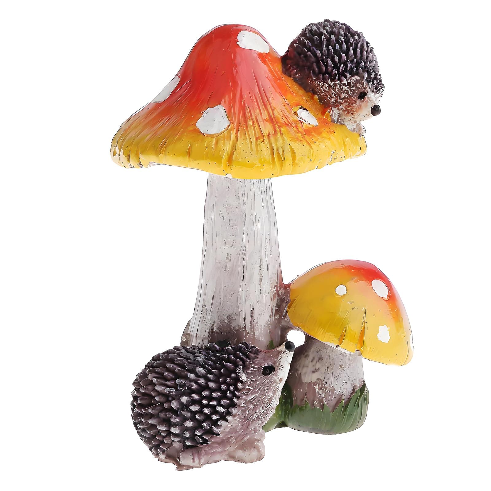 Fairy Mushroom Miniature Mushrooms Ornaments Hedgehog Outdoor Mushroom Figurine Fairy Garden Accessories Decor Small Garden Decoration