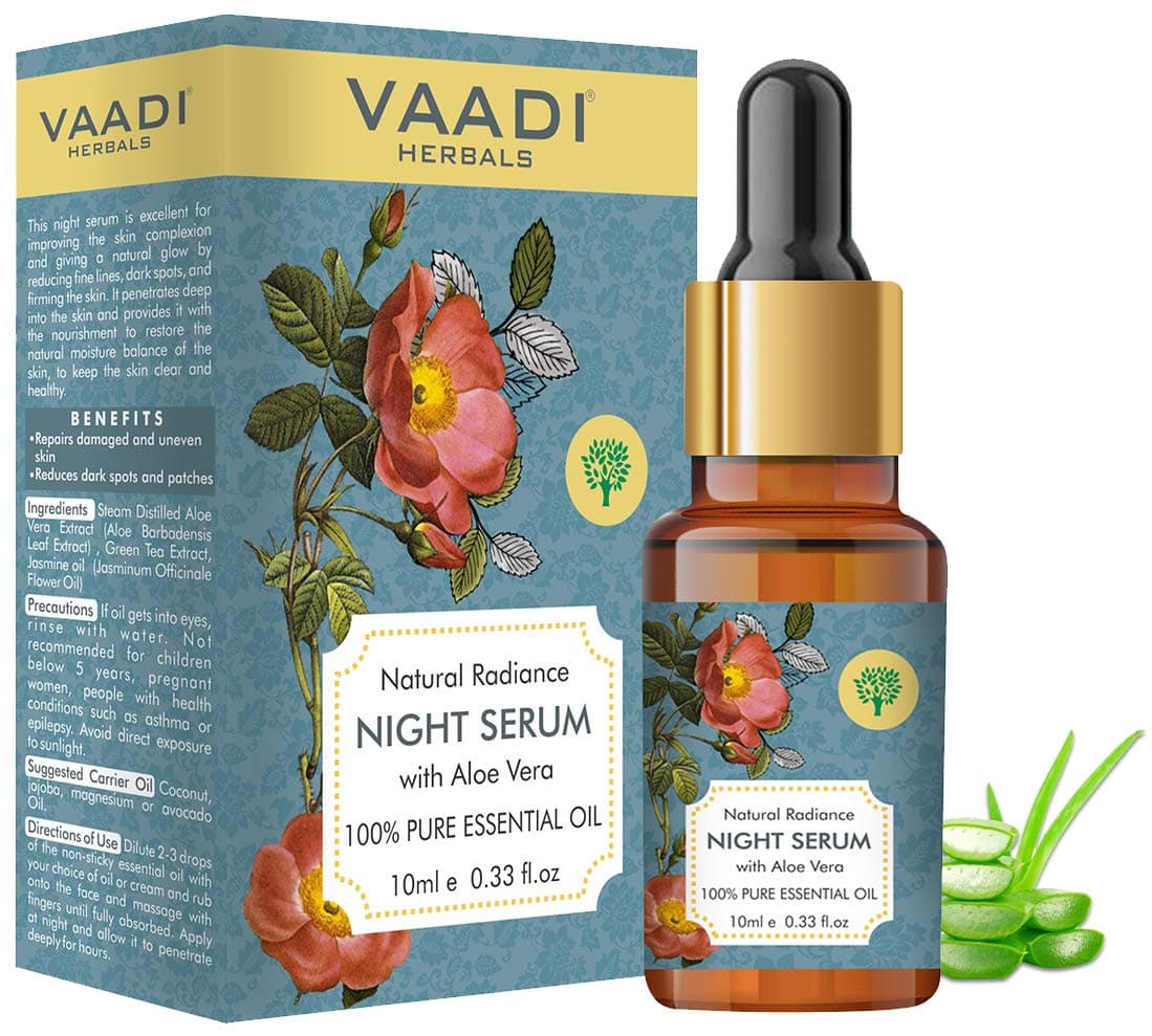 Vaadi Herbals Organic Natural Radiance Night Serum with Aloe Vera
