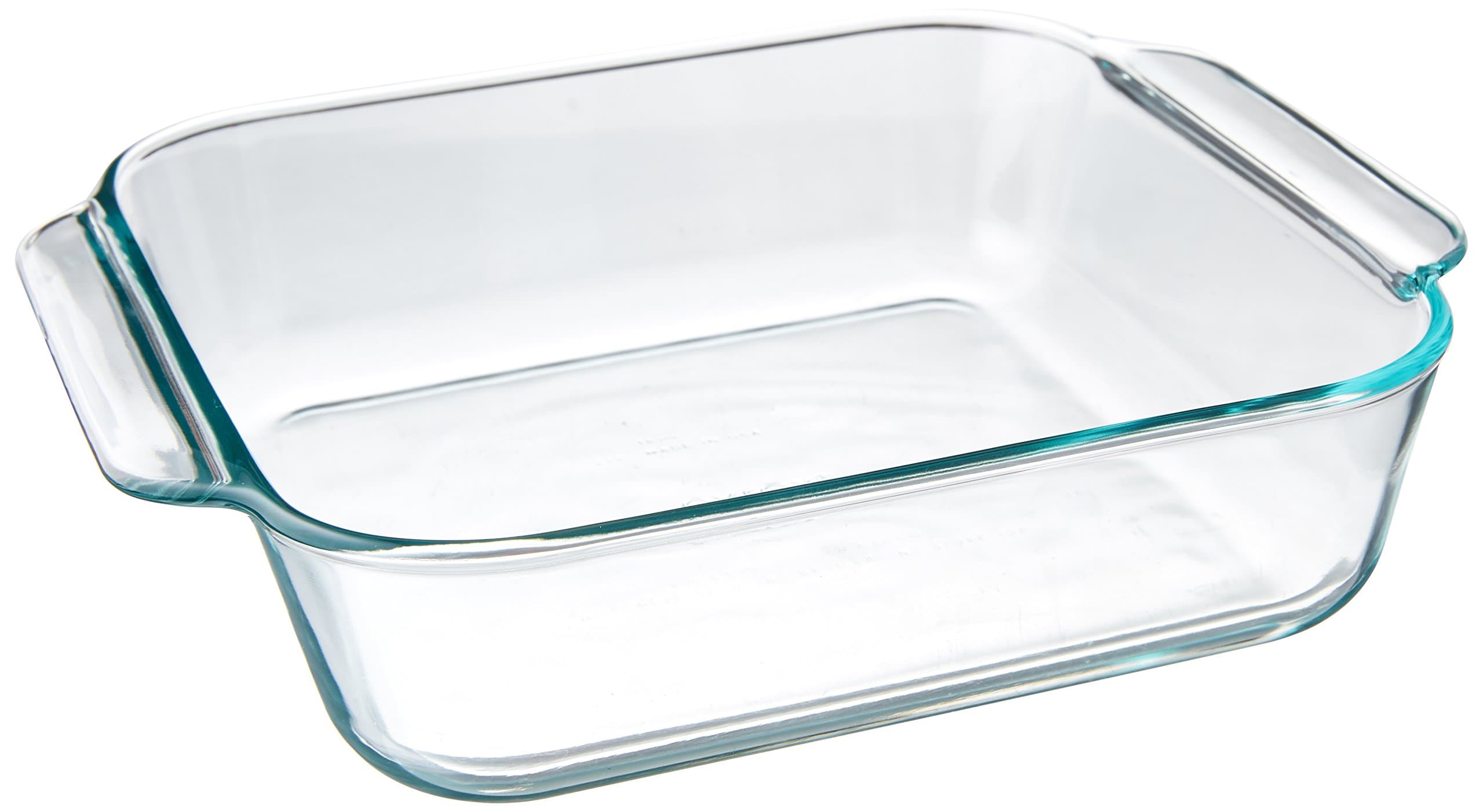 Pyrex 222 Basics Square Glass Baking Dish, 2-Quart (8inx8inx2.5in) Clear Glass Oven Bakeware – Perfect for Sweet Rolls, Brownies, Cakes and so much More - Made in the USA