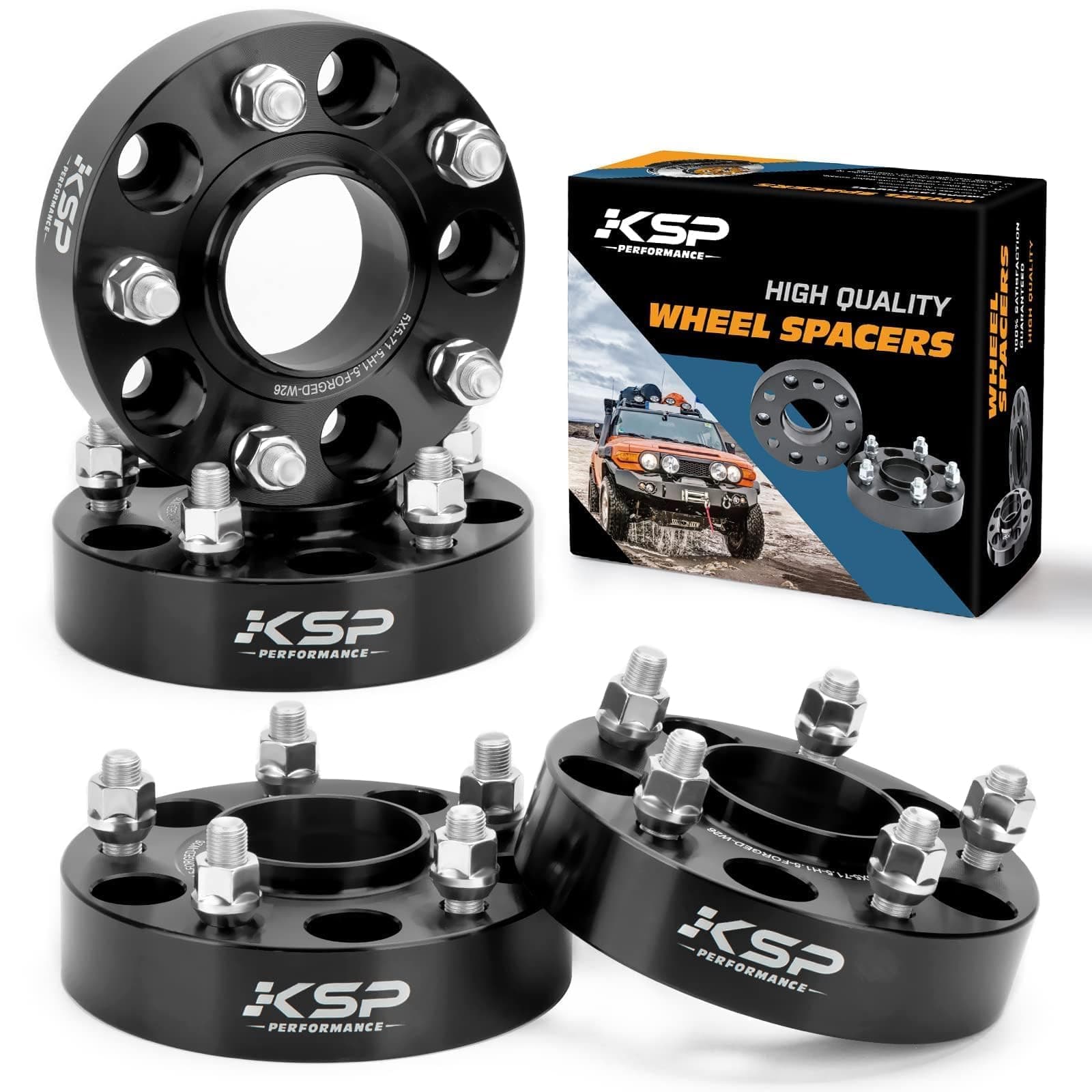5X5 Wheel Spacers Compatible with J-e-e-p,1.5" Forged Hubcentric 1/2" x20 Stud Hub Bore 71.5mm for 1999-2010 Grand Cherokee WJ WK, 2007-2018 Wrangler JK JKU, 05-10 Commander XK Black