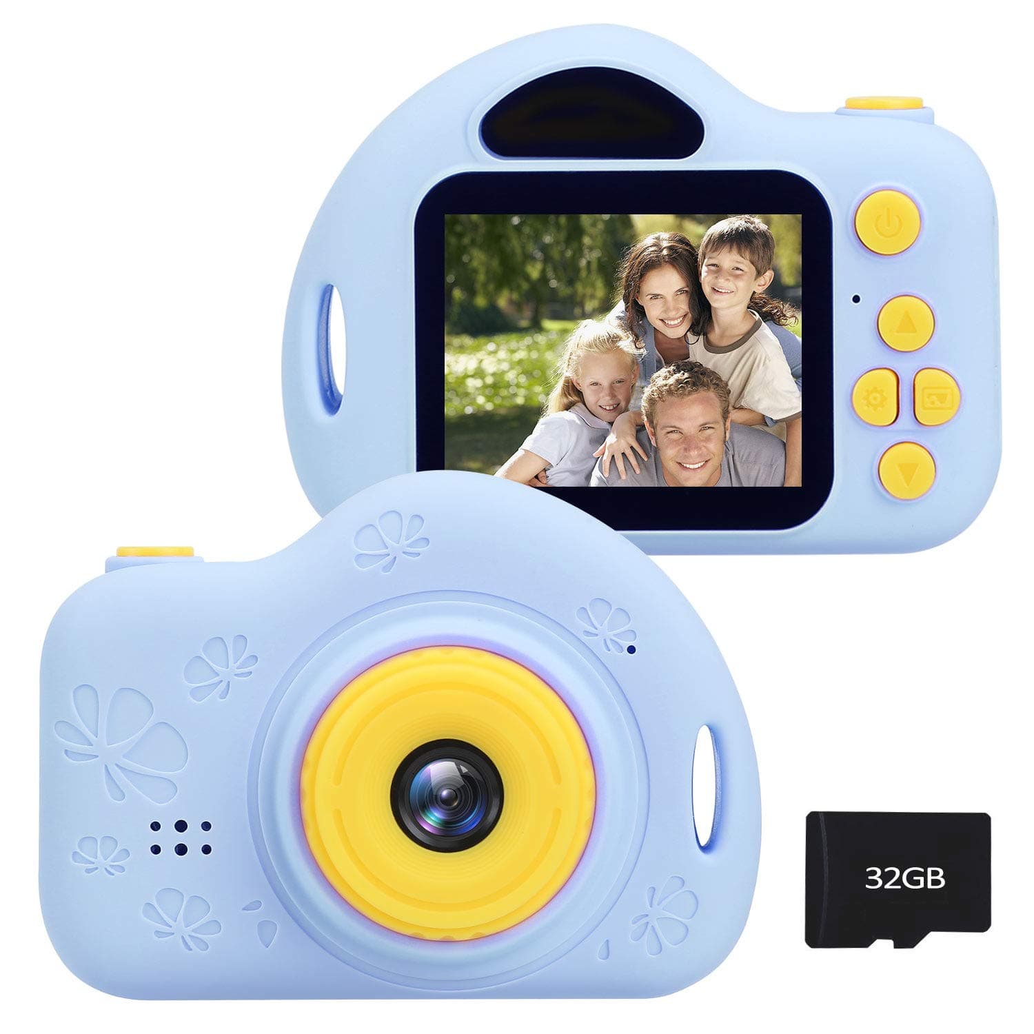 CAZON Kids Camera Gift for 5-8 Years Old Boys 1080P HD & Rechargeable Video Recorder Digital Camcorder Party Outdoor Toys for 3-12 Years Old Boys Girls (32GB SD Card Included) (Blue)