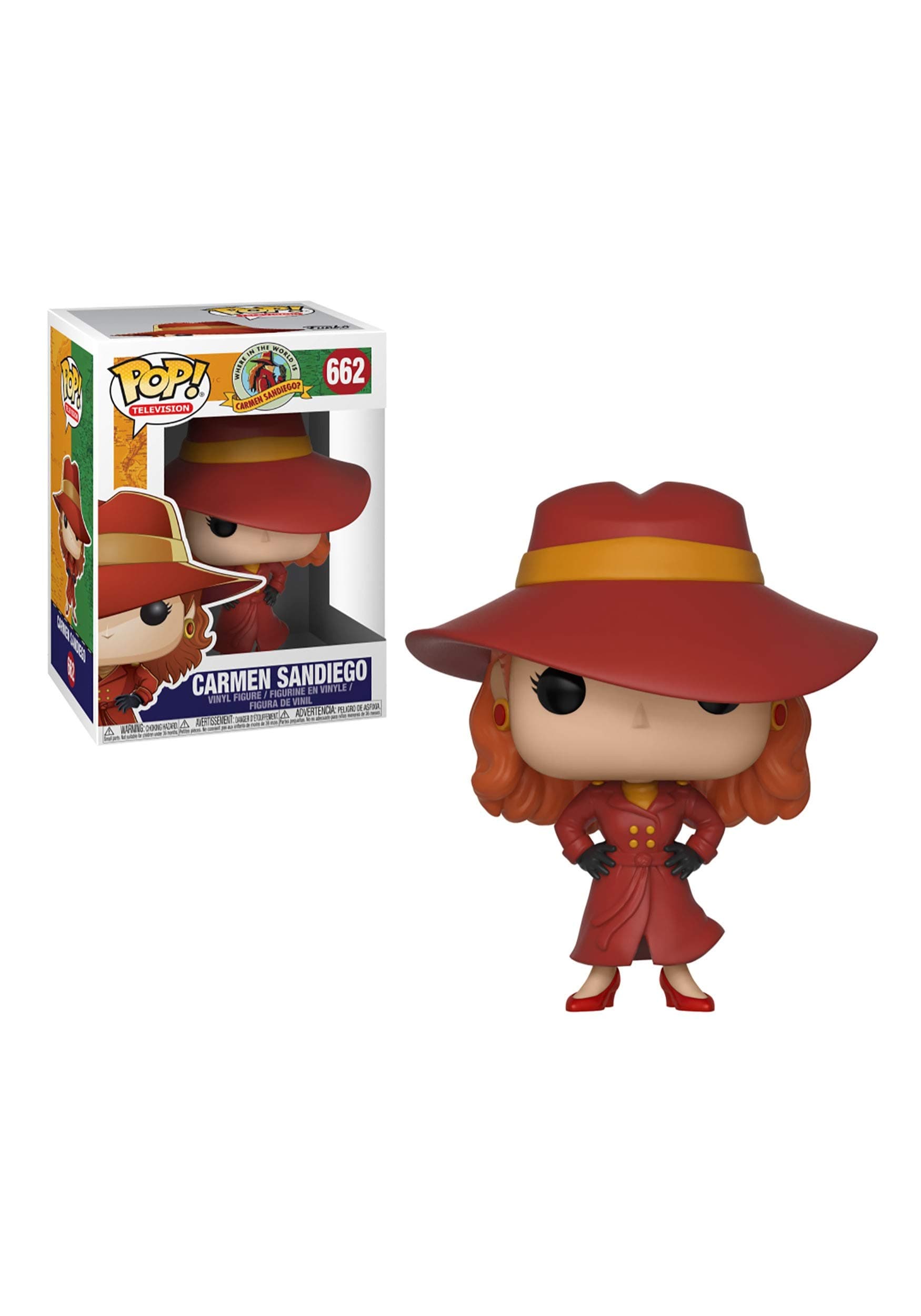 Funko POP! TV: Carmen Sandiego - Carmen Sandiego Collectible Figure, Multicolor