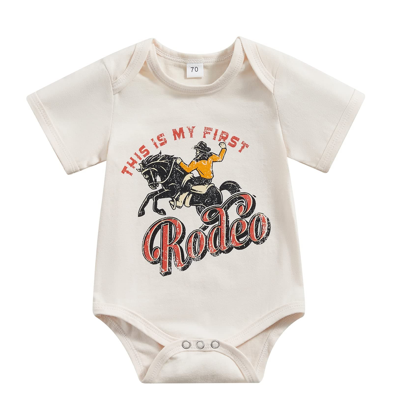 SAYOO Western Baby Girls Boys Bodysuit Clothes Country Cowboy Cowgirl Funny Cute Infant Creeper One-Piece Baby Bodysuit