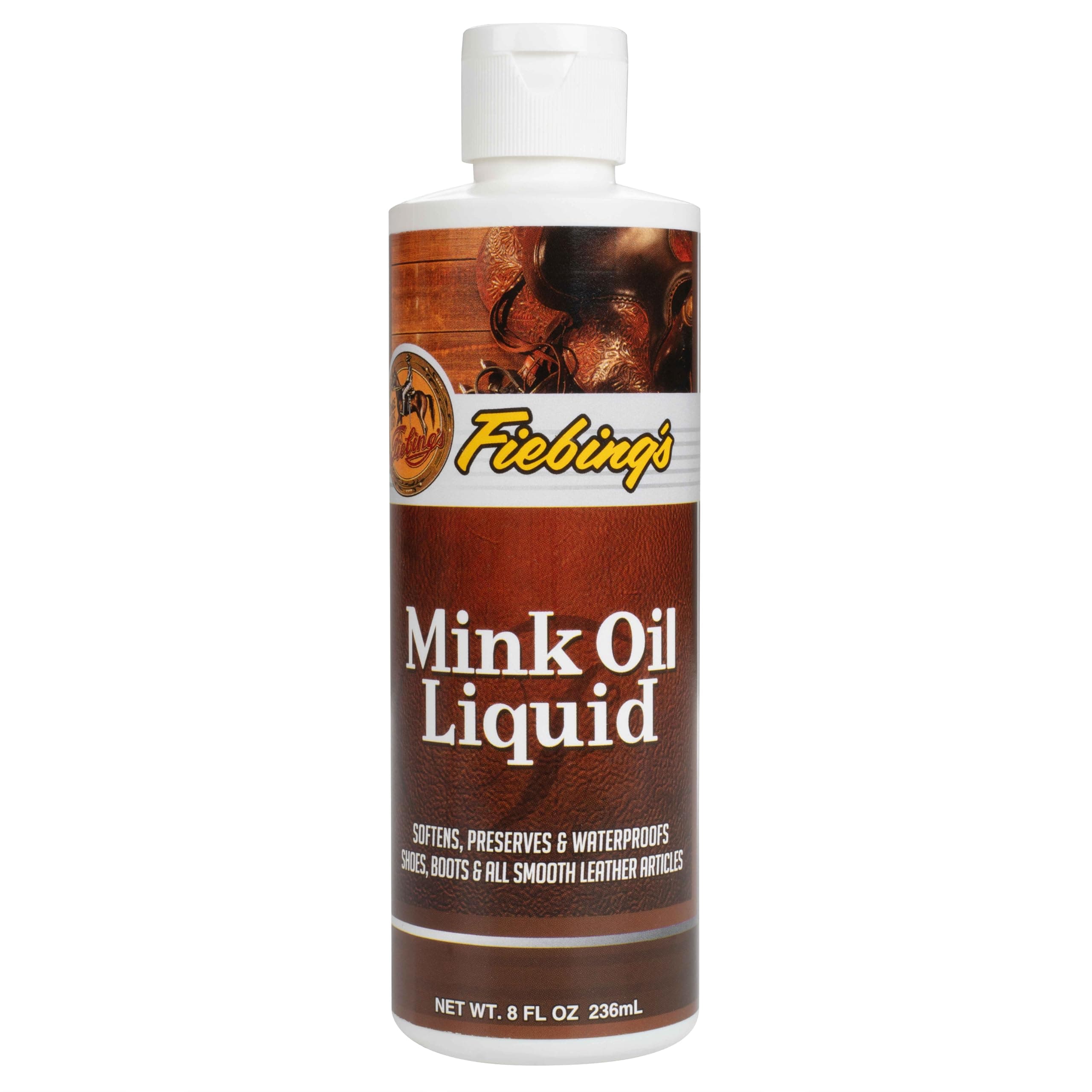 Fiebing's Liquid Mink Oil 8 oz leather softens and protects and repels water