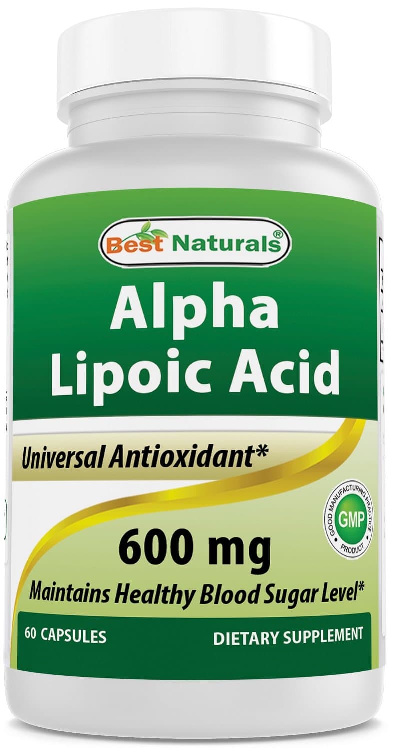 Best Naturals Alpha Lipoic Acid 600 Mg 60 Capsules - Ala Powerful Antioxidant