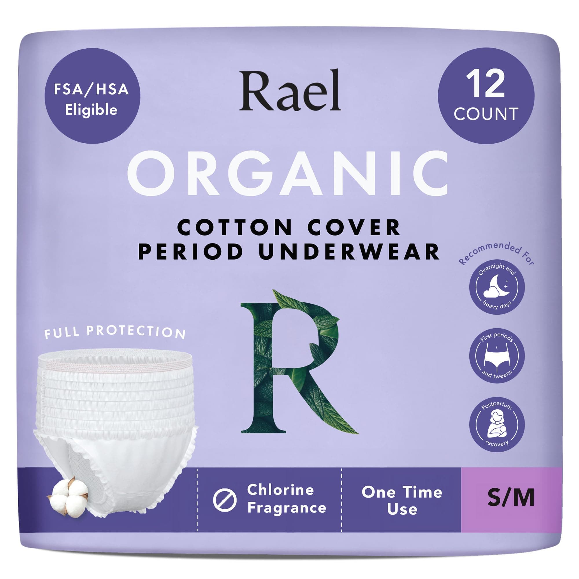 Rael Organic Cotton Period Underwear - Size S-M