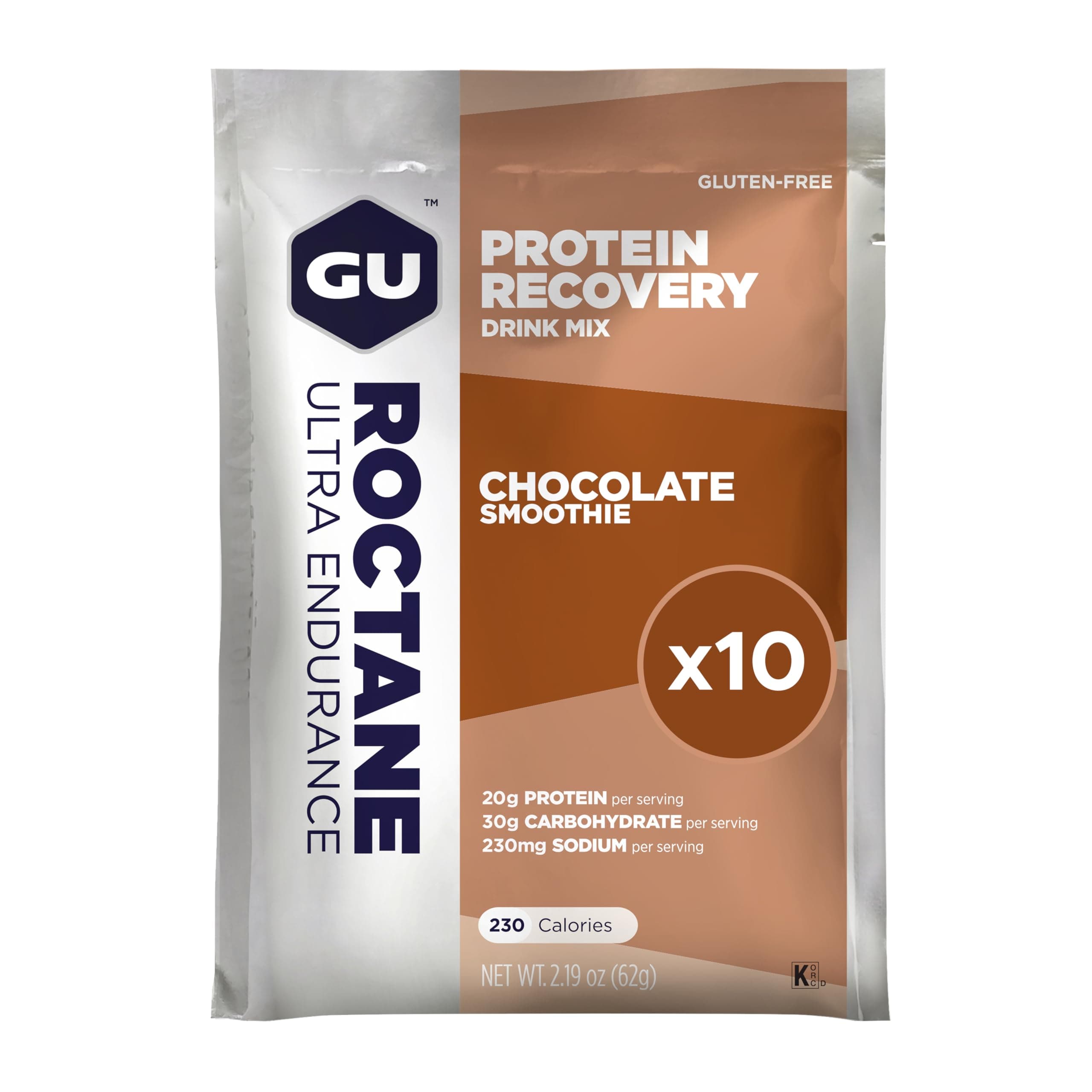 GU Energy Roctane Ultra Endurance Protein Recovery Drink Mix, Gluten-Free and...